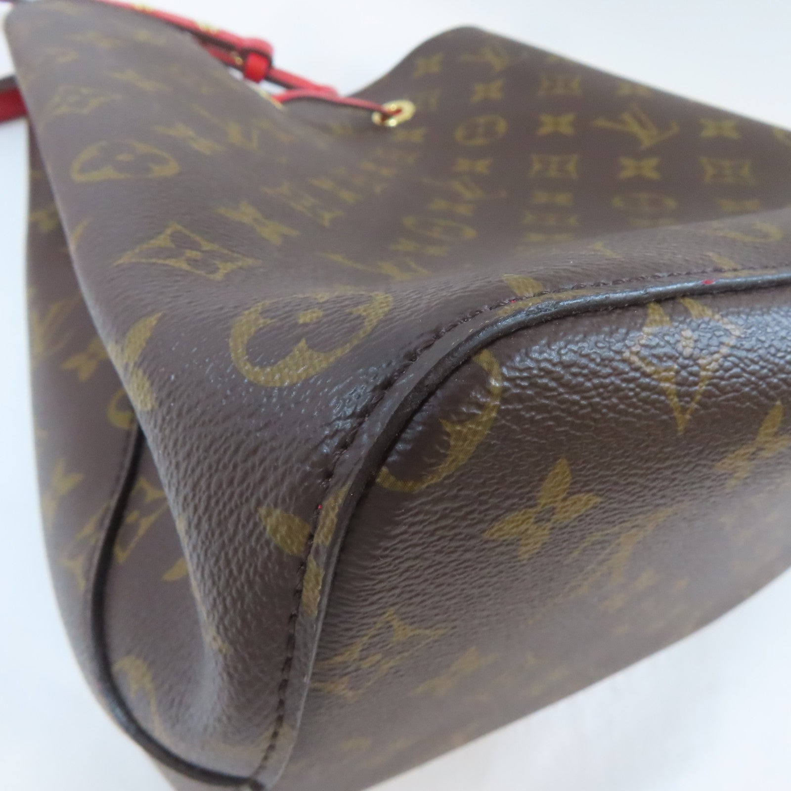 LOUIS VUITTON Monogram Neo Noe Bucket Bag金扣肩背袋Coquelicot/紅色