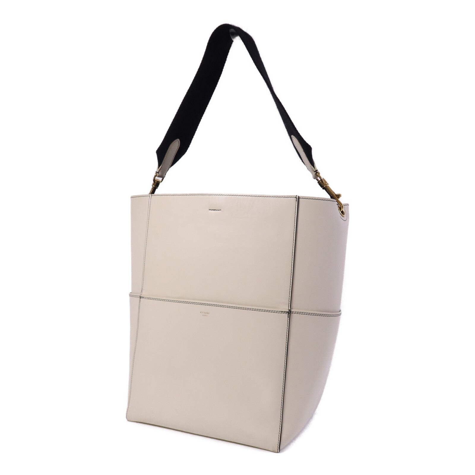 CELINE 牛皮皮革Sangle Bucket金扣手挽袋