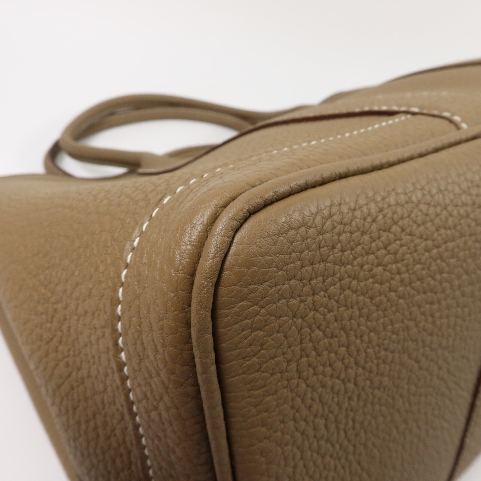 HERMES Negonda皮革Garden Party PM手挽袋Etoupe