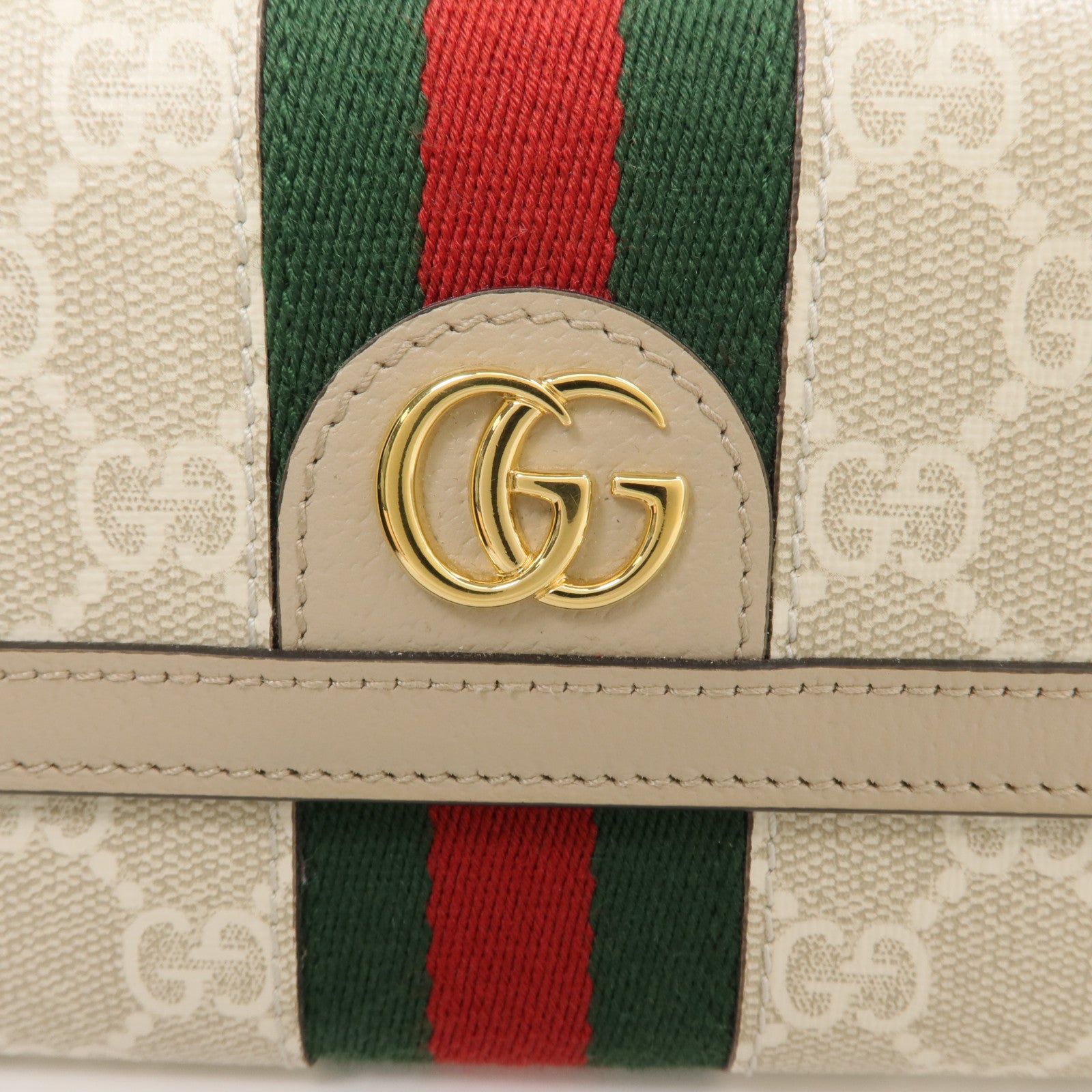 GUCCI 塗層帆布Ophidia GG Continental Wallet金扣長錢包