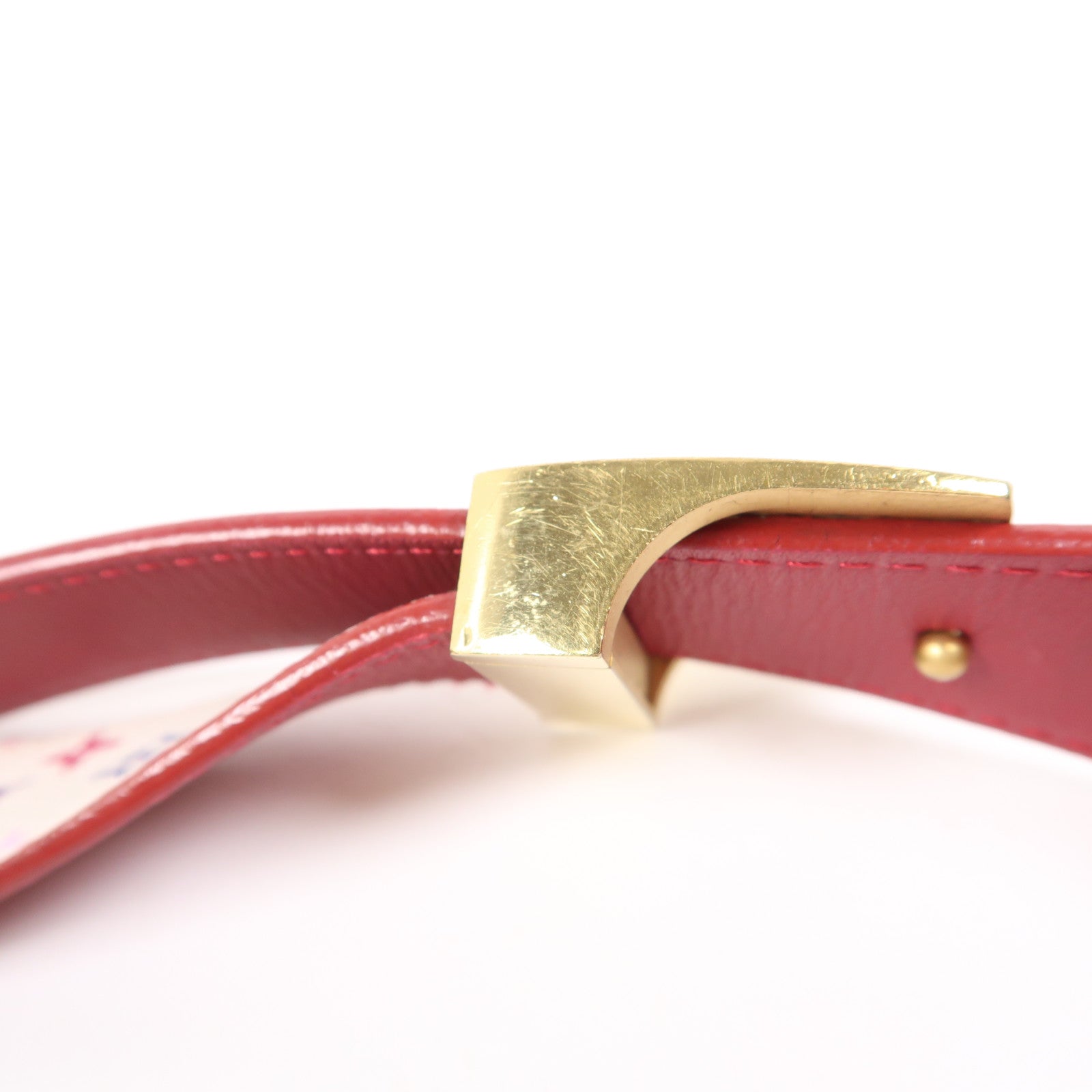 LOUIS VUITTON Monogram Multicolore Belt 80cm金扣皮帶