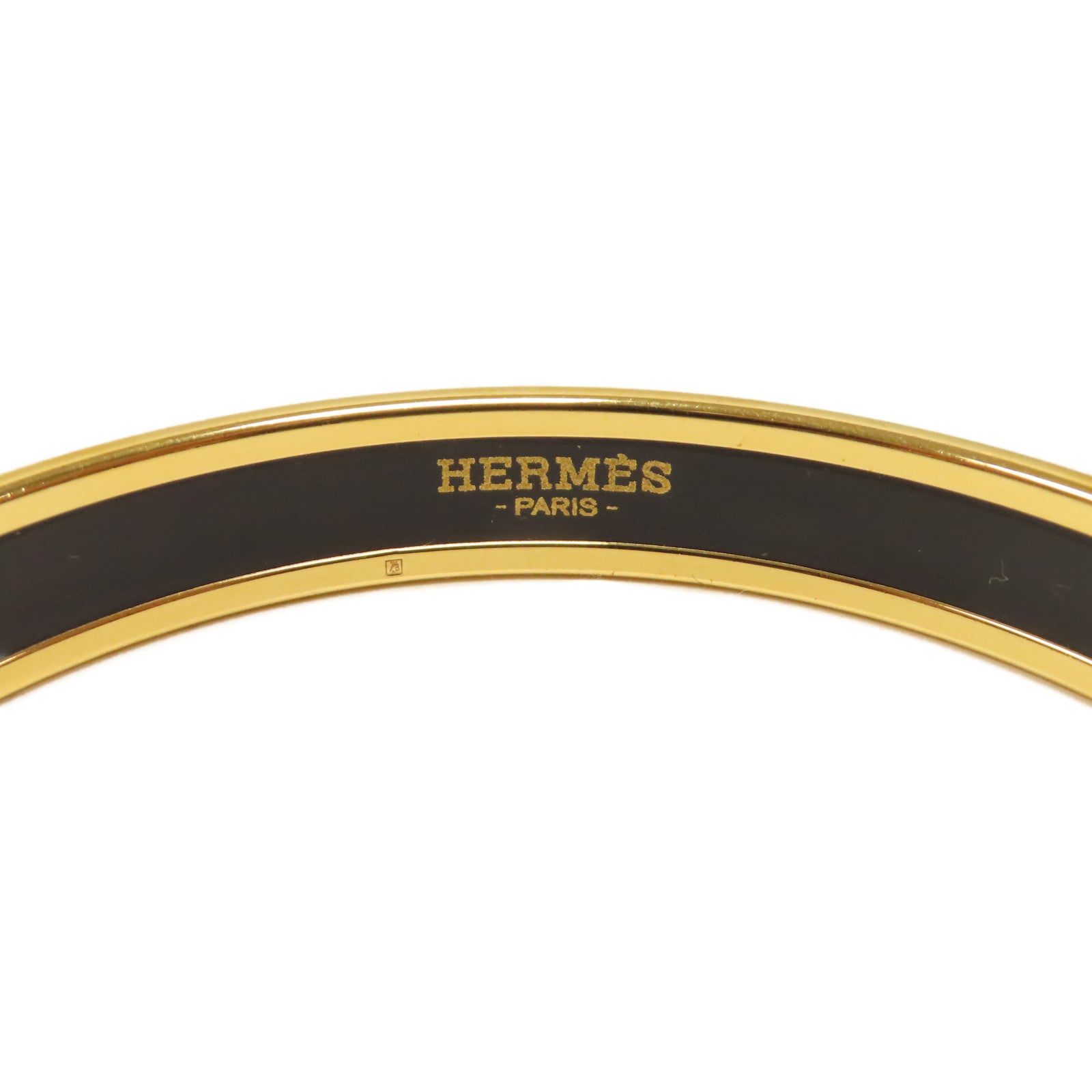 HERMES 金屬Bangle手鐲金色/白色