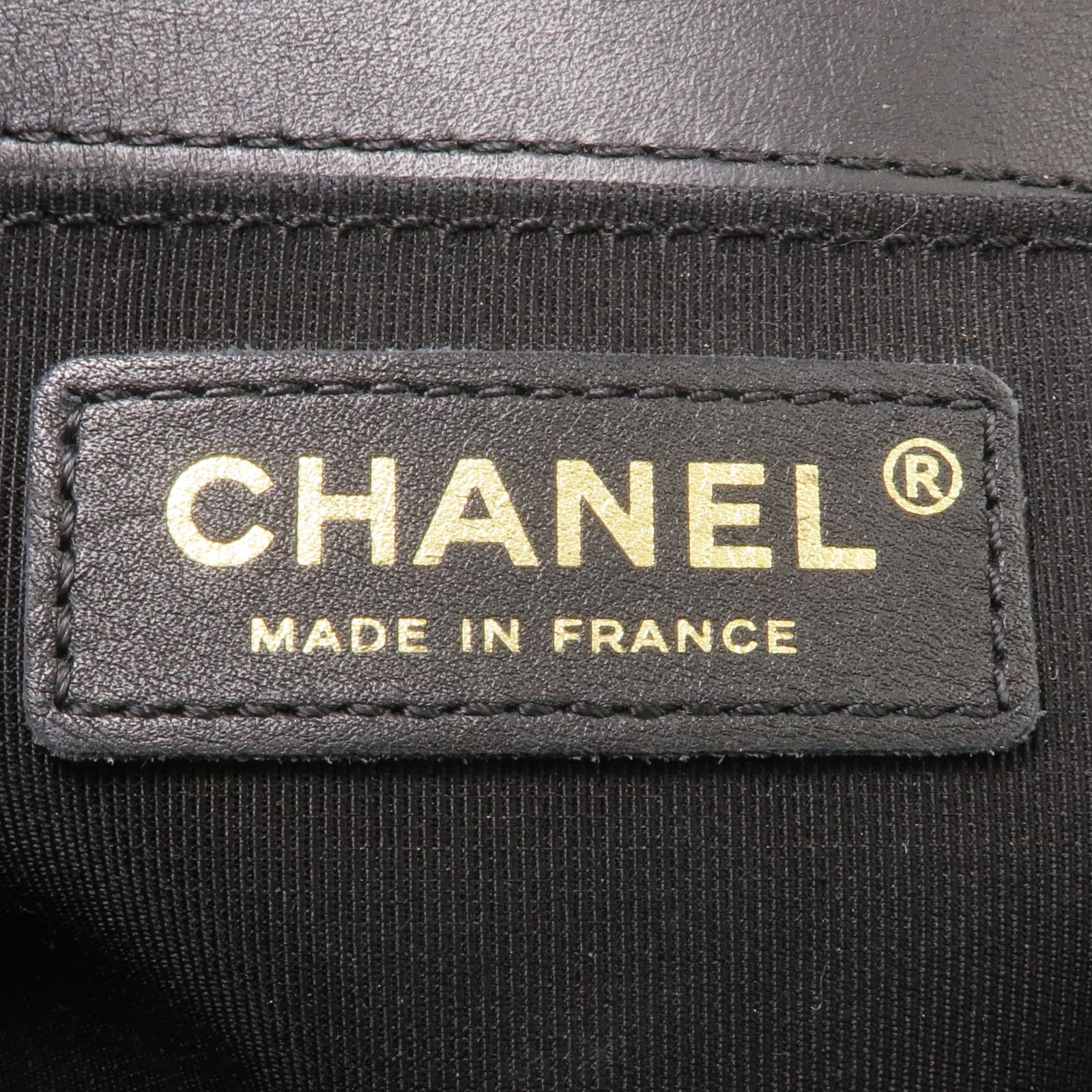 CHANEL 羊皮皮革Boy 20金扣鏈帶肩背袋