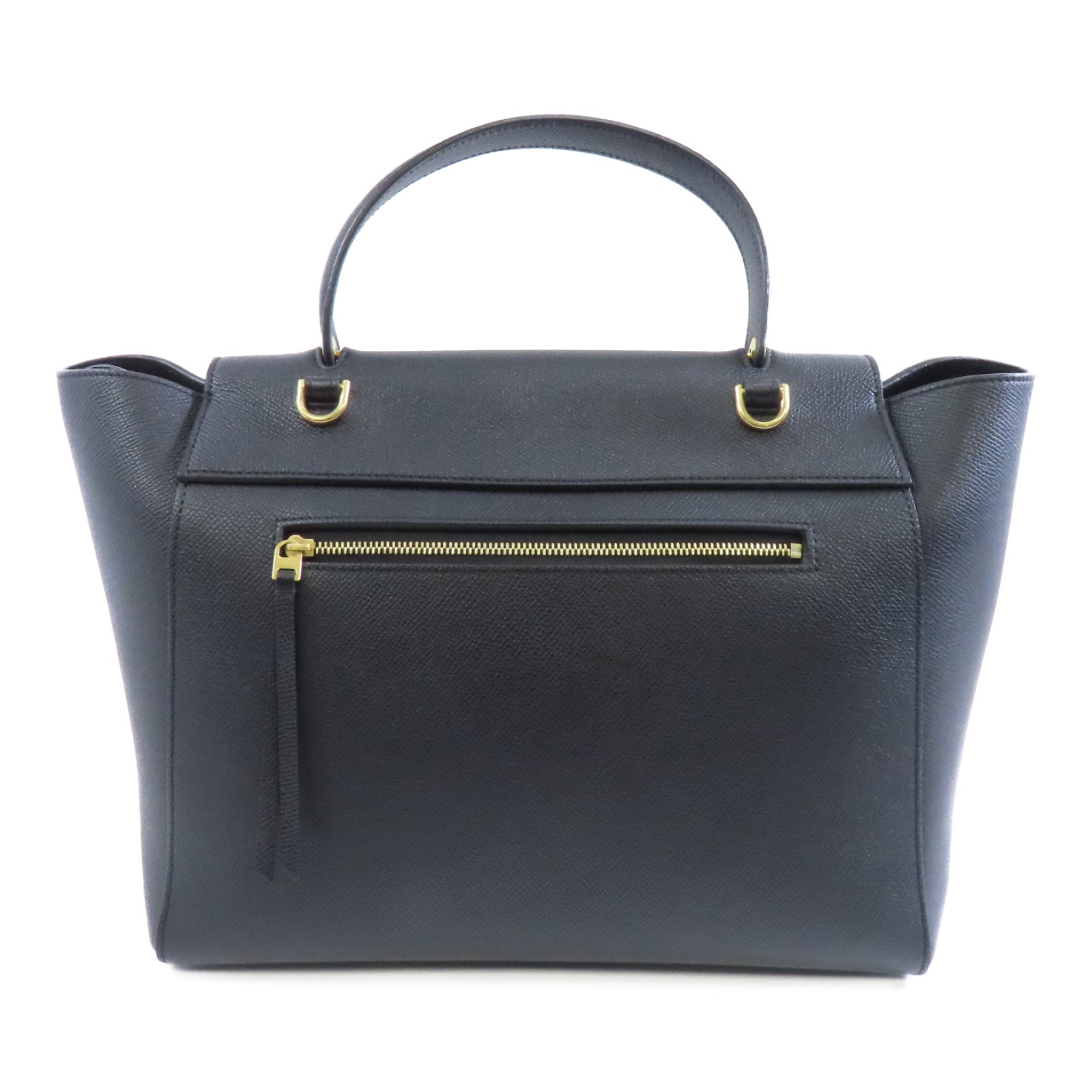 CELINE 牛皮皮革Belt Bag金扣手挽肩背兩用袋黑色