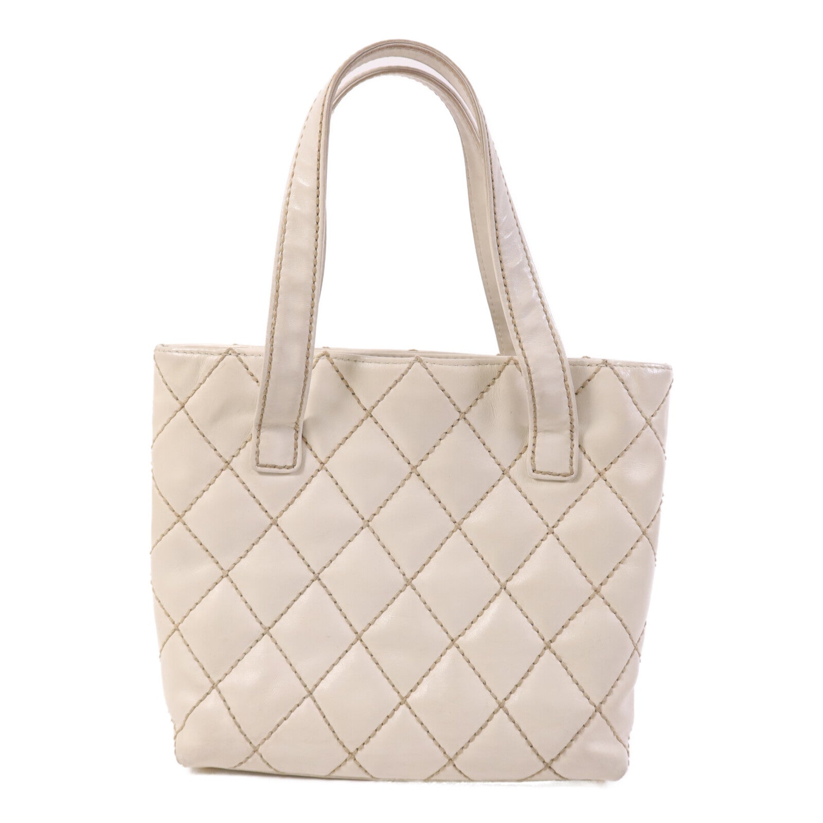 CHANEL 【激減優惠】牛皮皮革 Vivian Tote金色扣手挽袋