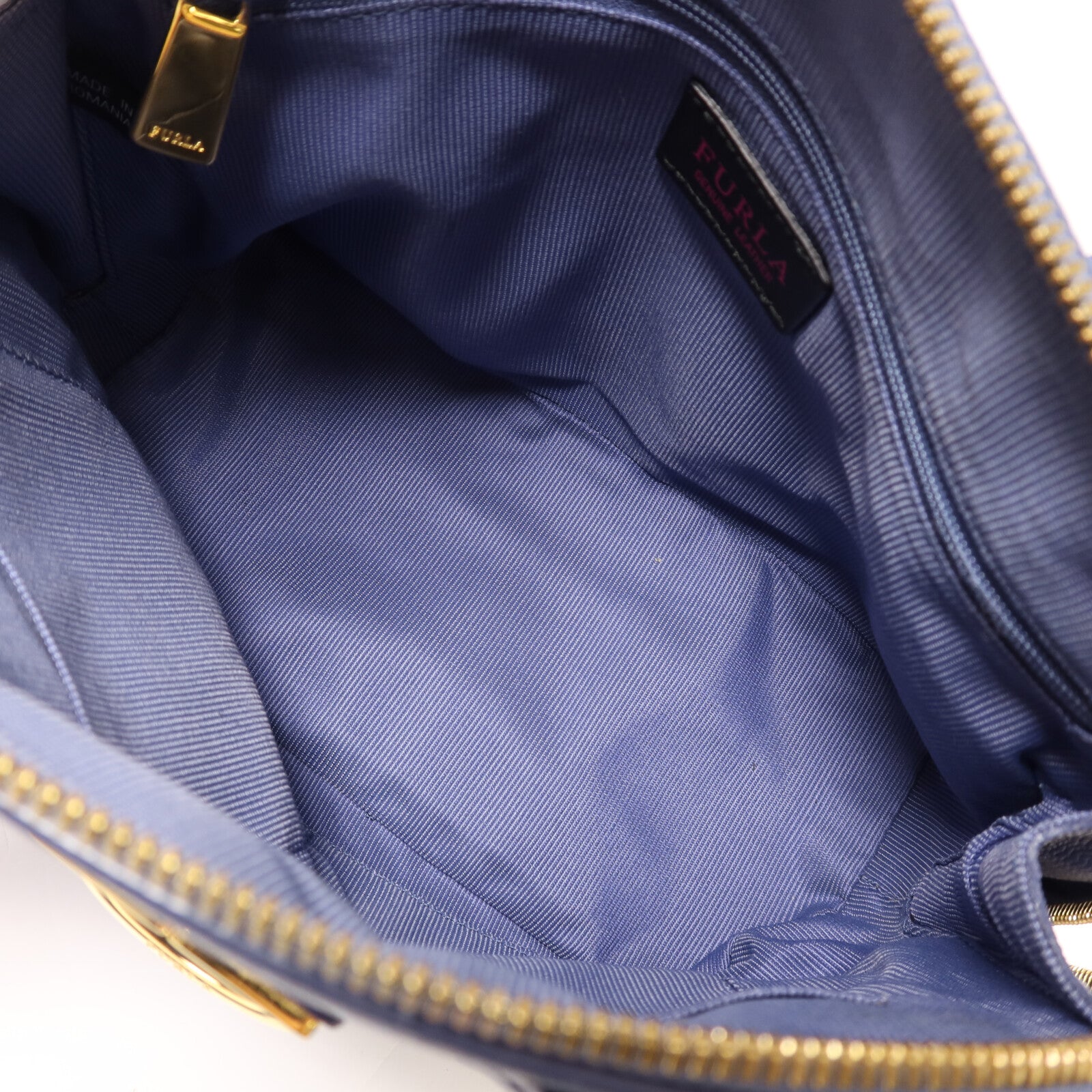 Furla 牛皮皮革2 way Shoulder金扣手挽肩背兩用袋