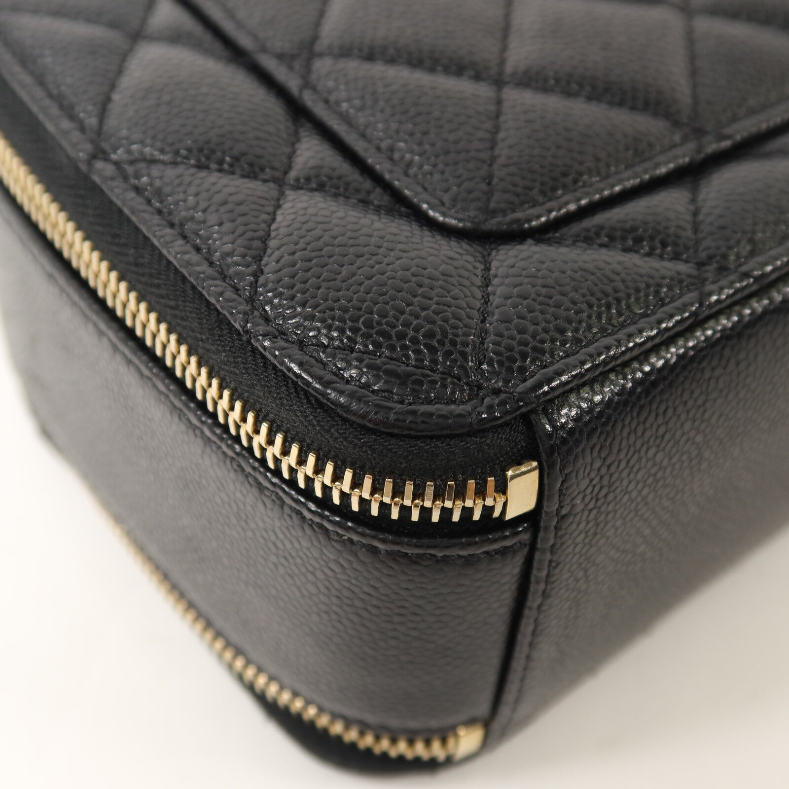 CHANEL 牛皮皮革Vanity Case鏈帶手挽肩背兩用袋