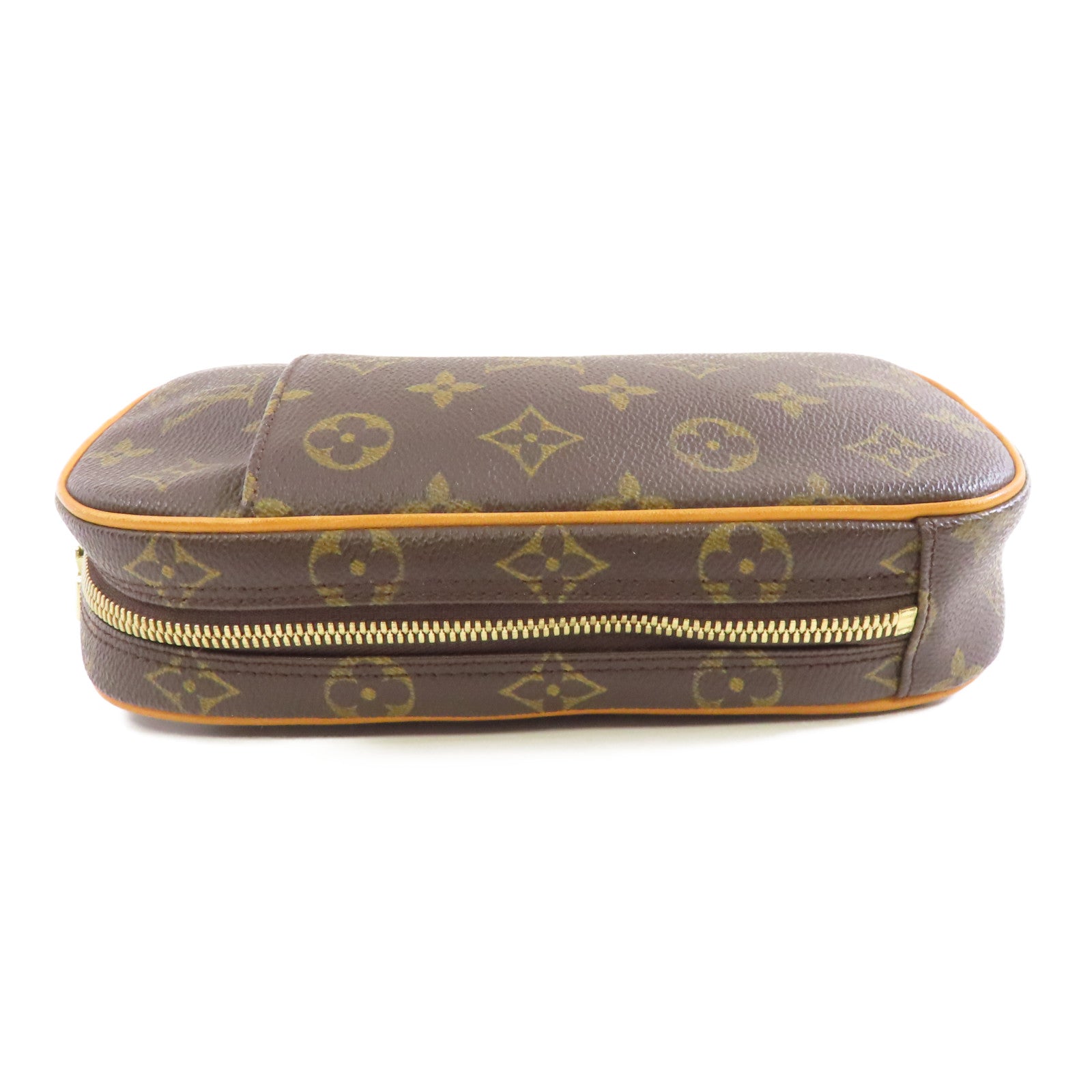 LOUIS VUITTON Monogram Pochette金扣肩背袋啡色