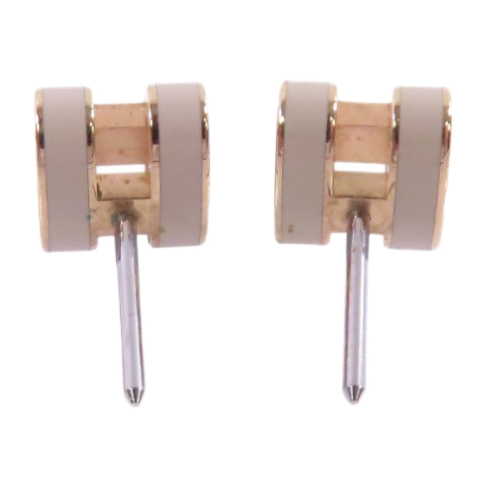 HERMES 金屬/琺瑯Mini Pop H Earrings金扣耳環