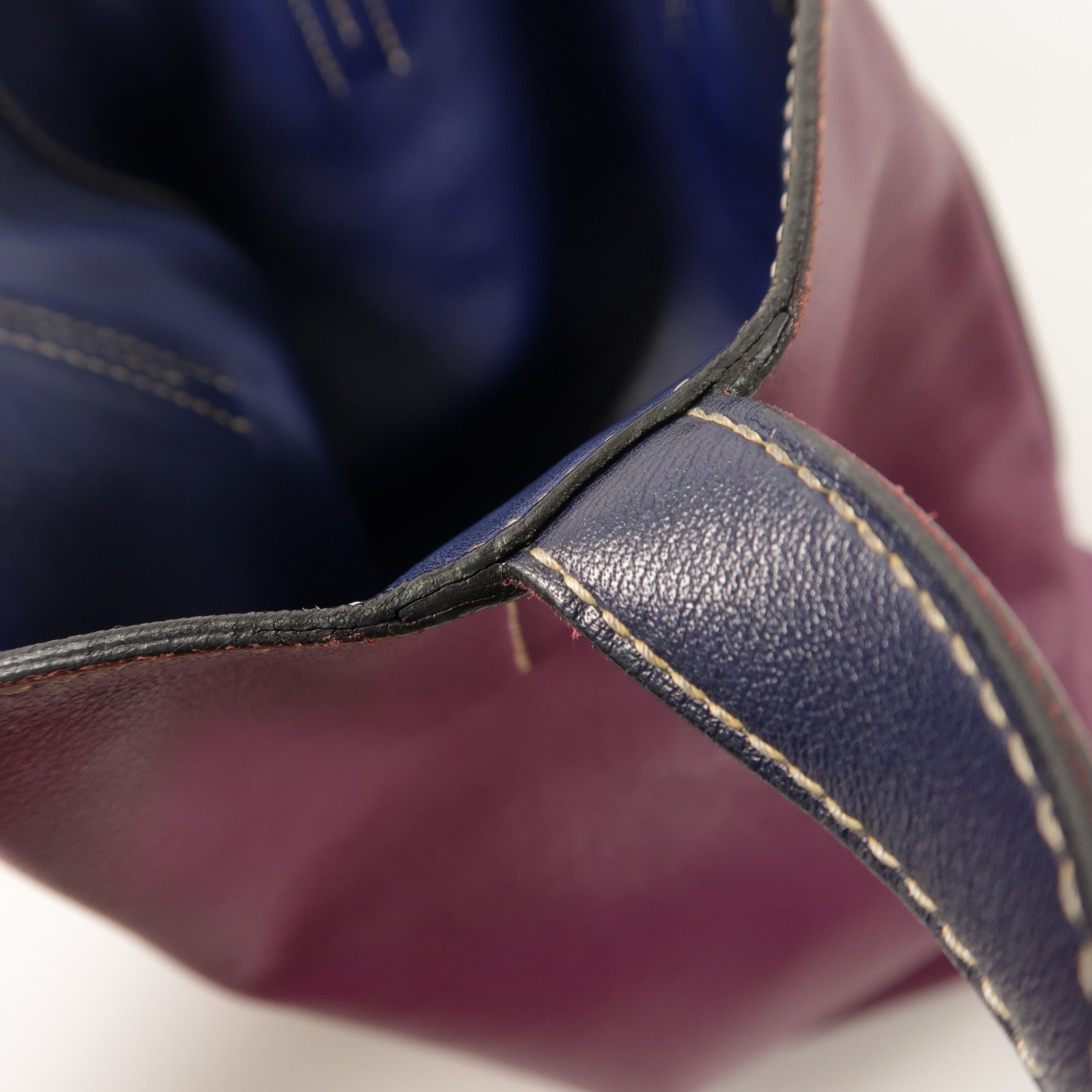 HERMES 【激減優惠】Sikkim皮革Double Sens 28肩背袋/手挽袋Anemone/Bleu Saphir