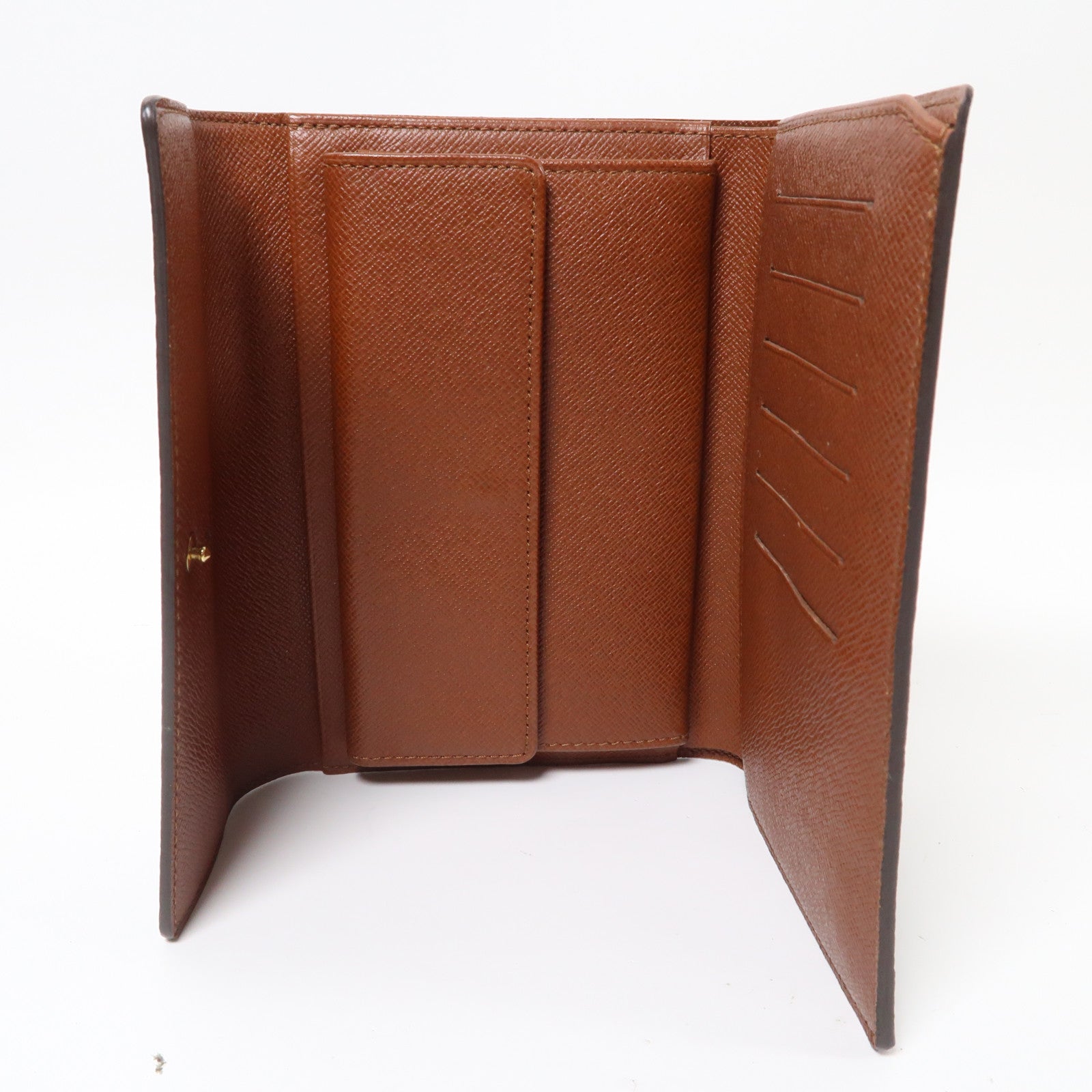 LOUIS VUITTON Monogram Long Wallet金扣錢包啡色