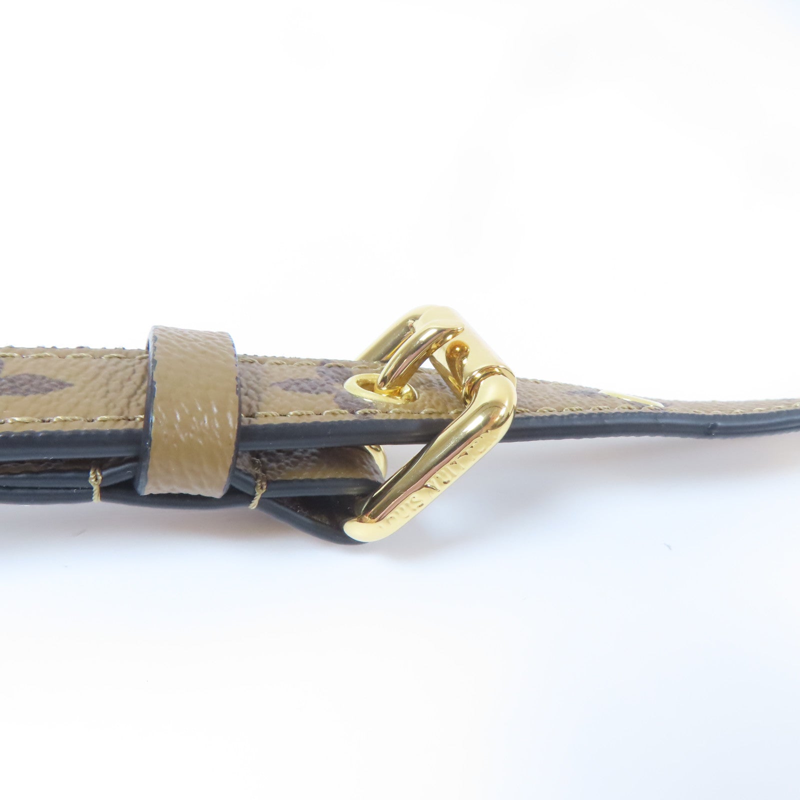 LOUIS VUITTON Monogram Reverse Pochette Métis金扣手挽肩背兩用袋啡色