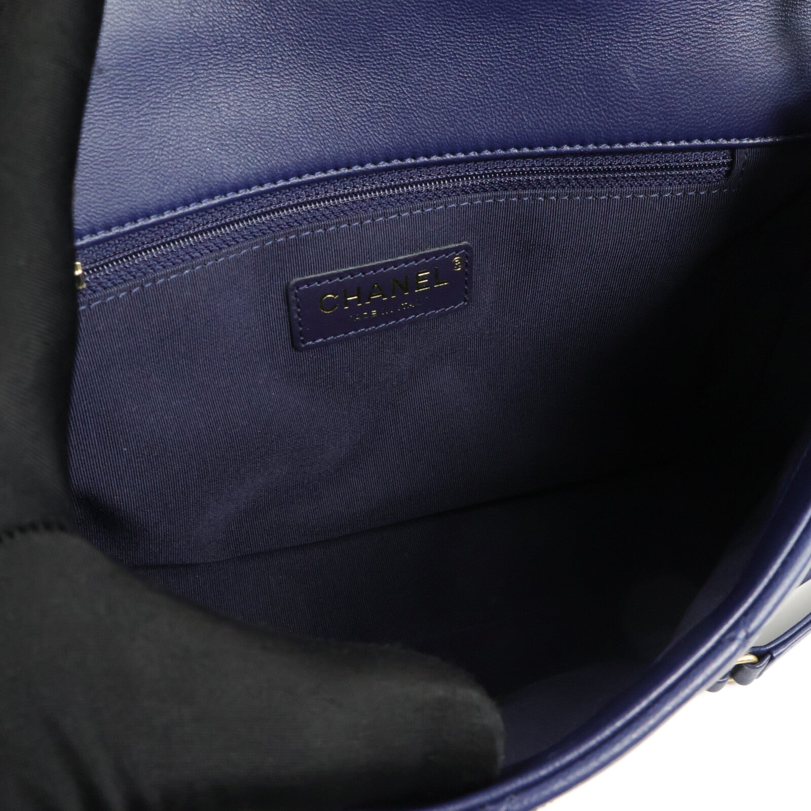 CHANEL 羊皮皮革Classic Flap With Handle手挽肩背兩用袋