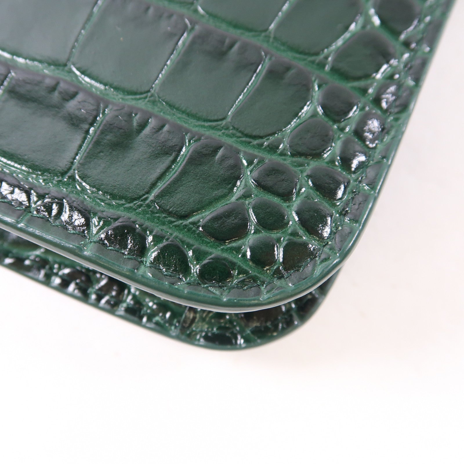 BALENCIAGA 牛皮皮革B.Chain Wallet金扣鏈帶肩背袋綠色