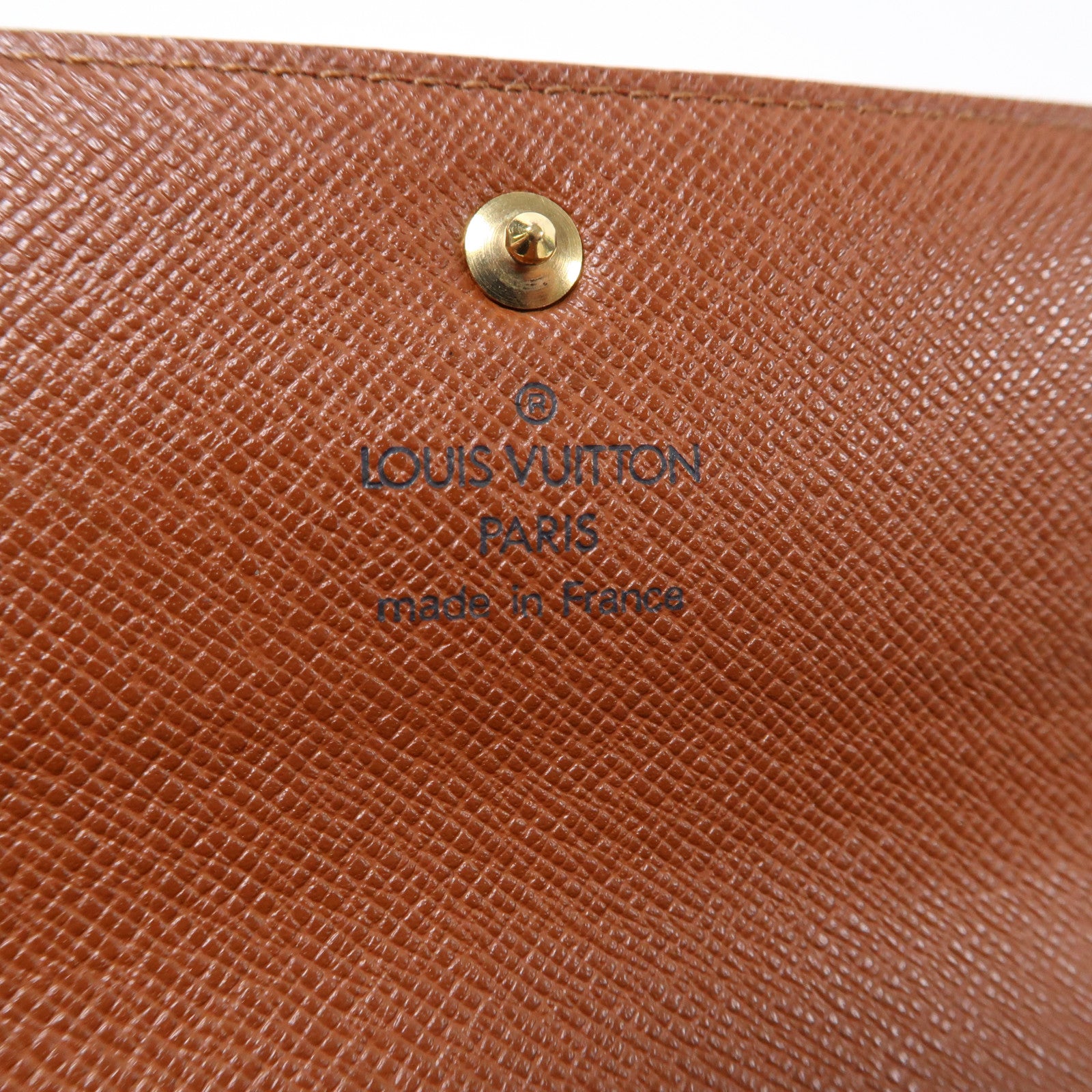 LOUIS VUITTON Monogram Long Wallet金扣錢包啡色