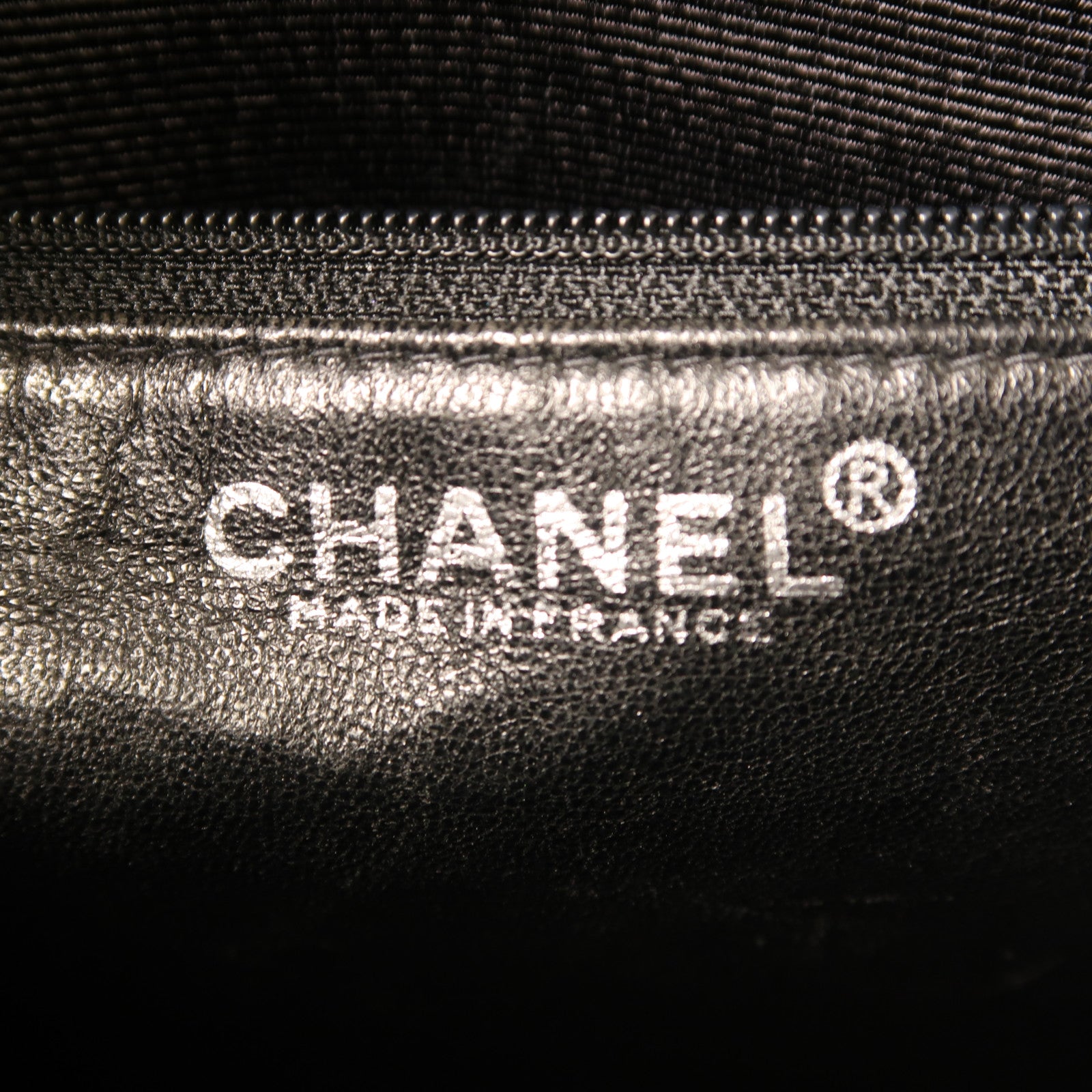 CHANEL 牛皮皮革Tote Bag銀扣肩背袋