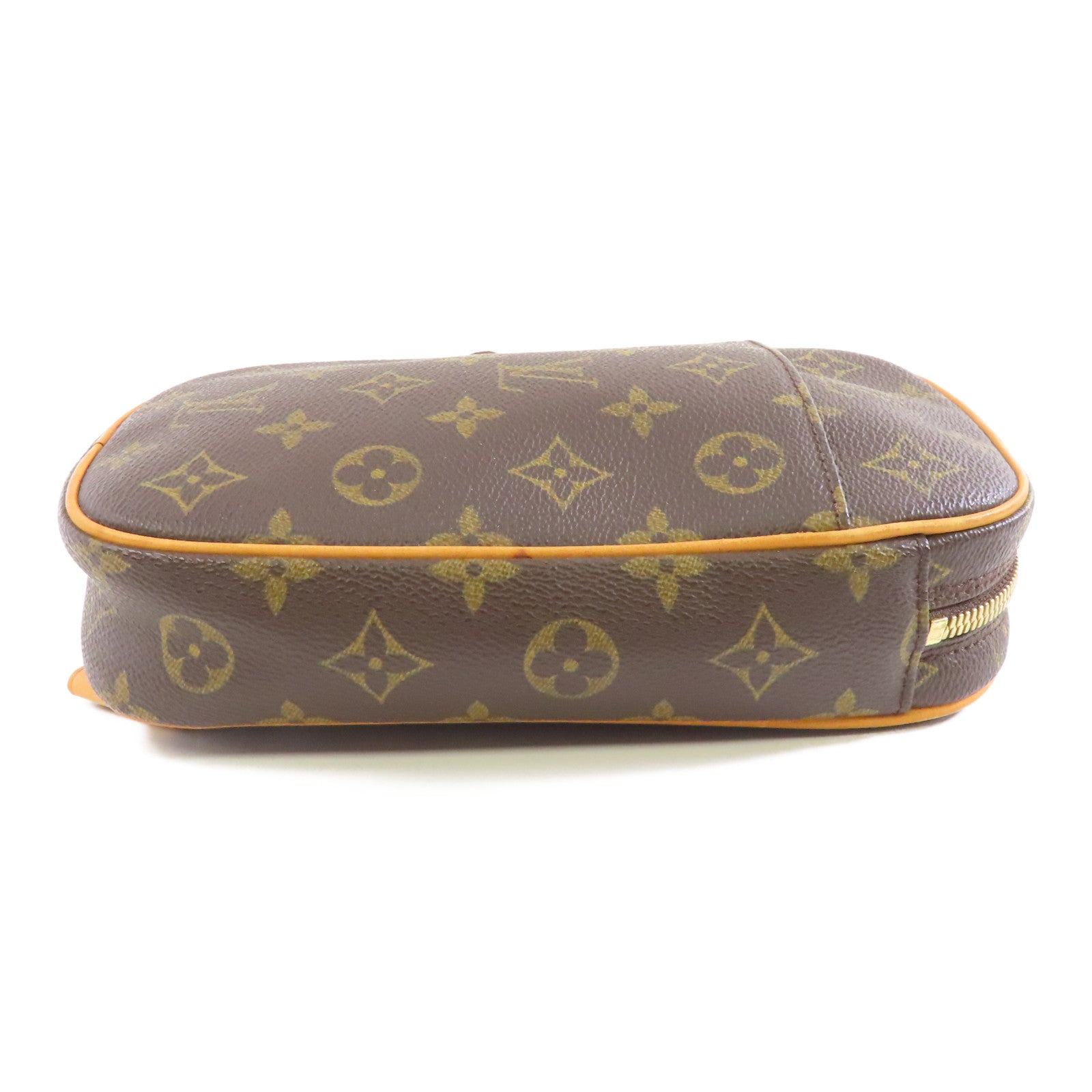 LOUIS VUITTON Monogram Pochette金扣肩背袋啡色