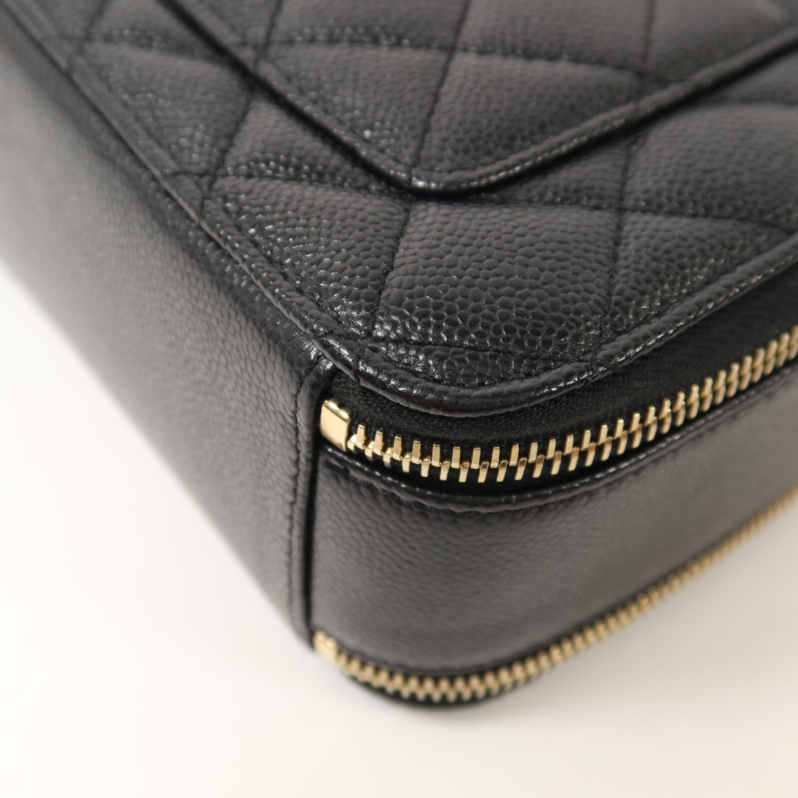 CHANEL 牛皮皮革Vanity Case鏈帶手挽肩背兩用袋