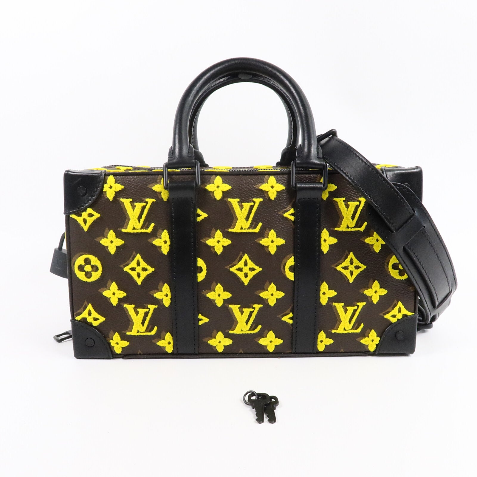 LOUIS VUITTON Monogram Tuffetage Trunk Speedy手挽肩背兩用袋