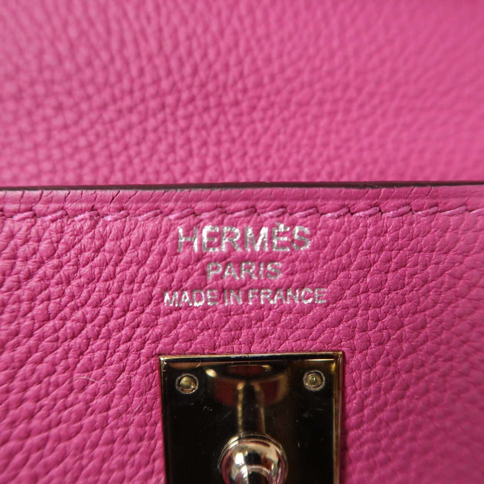 HERMES Togo皮革Kelly 25手挽肩背兩用袋Rose Purple