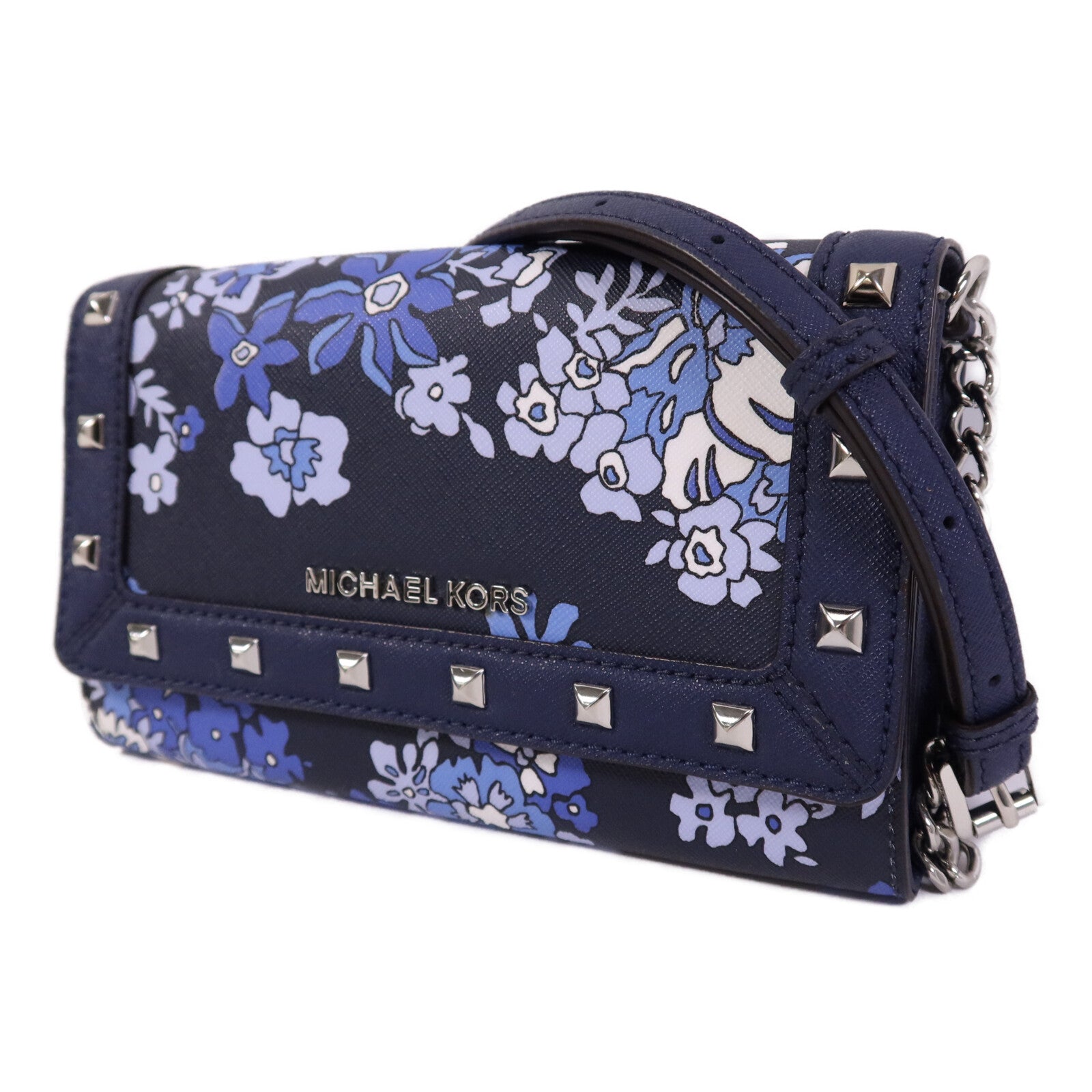 Michael Kors 塗層帆布Shoulder Bag銀扣肩背袋