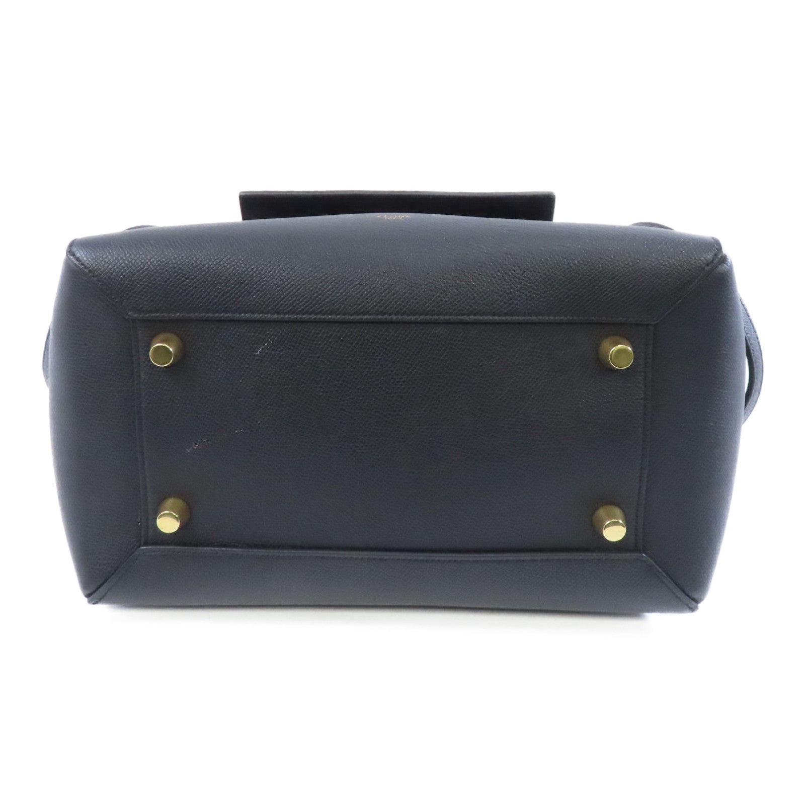 CELINE 牛皮皮革Belt Bag金扣手挽肩背兩用袋黑色