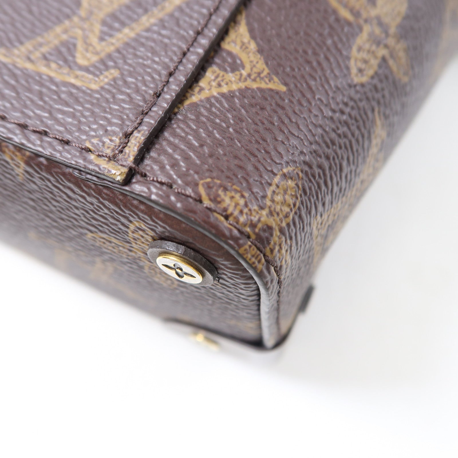 LOUIS VUITTON LV GHW Vertical Box Trunk 2 Way Bag M59664 Monogram Brown/Green