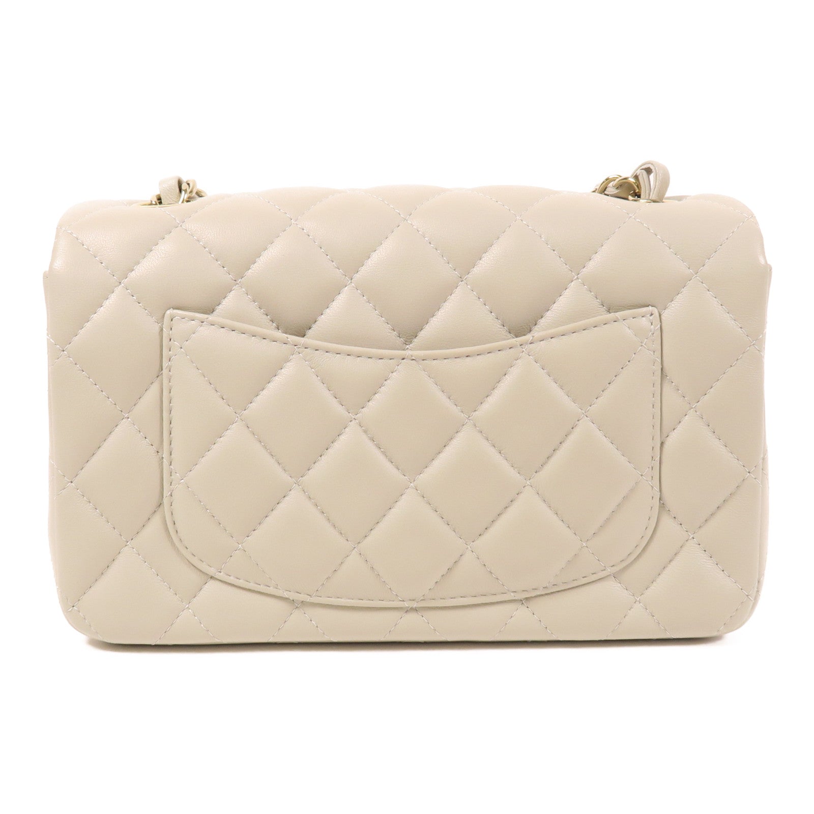 CHANEL 羊皮皮革Mini Classic 20金扣鏈帶肩背袋