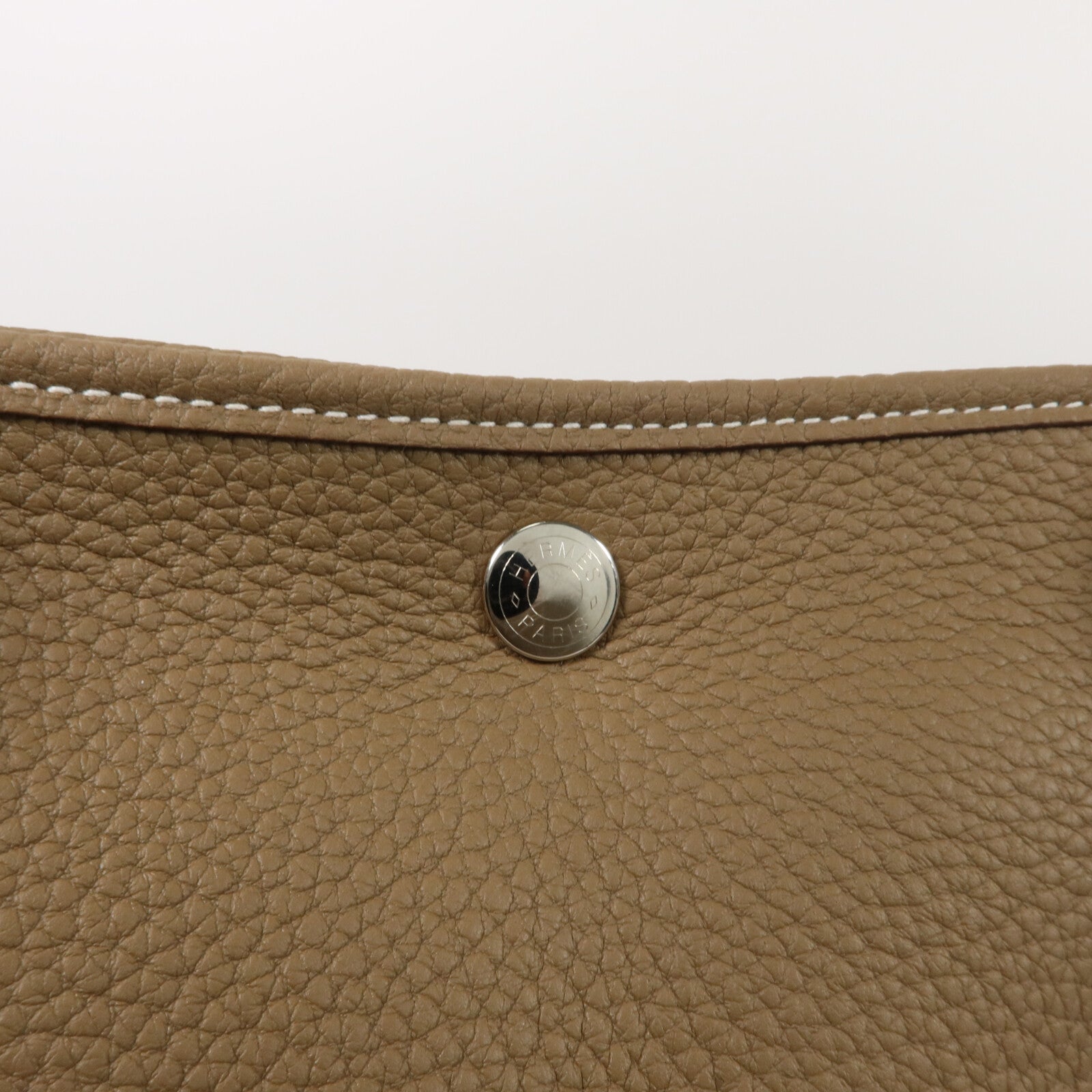 HERMES Negonda皮革Garden Party PM手挽袋Etoupe