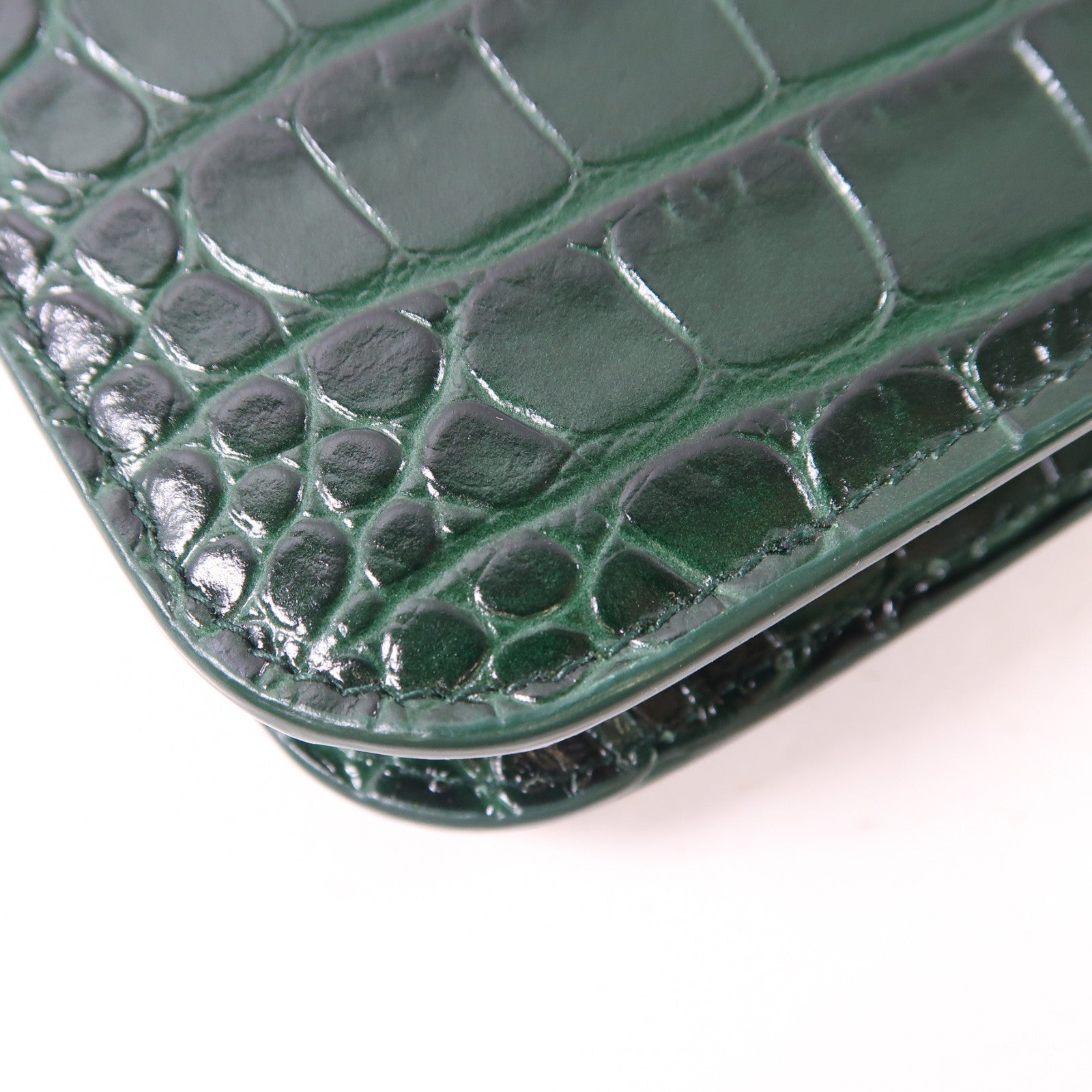 BALENCIAGA 牛皮皮革B.Chain Wallet金扣鏈帶肩背袋綠色