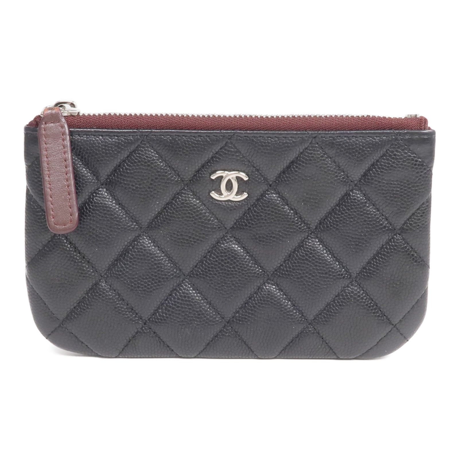 CHANEL 羊皮皮革Classic Small Zipped Pouch銀扣手拿包