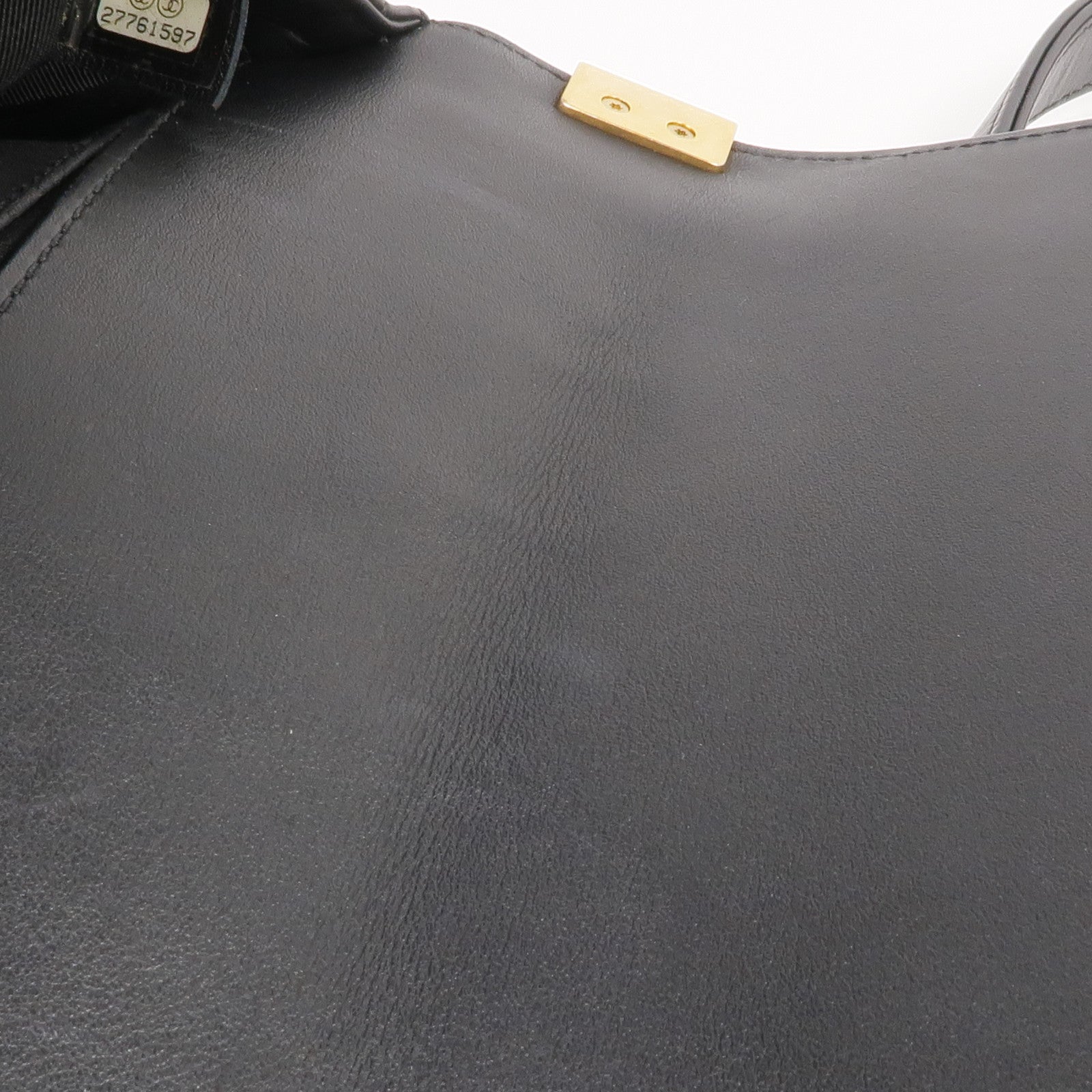 CHANEL 羊皮皮革Boy 20金扣鏈帶肩背袋