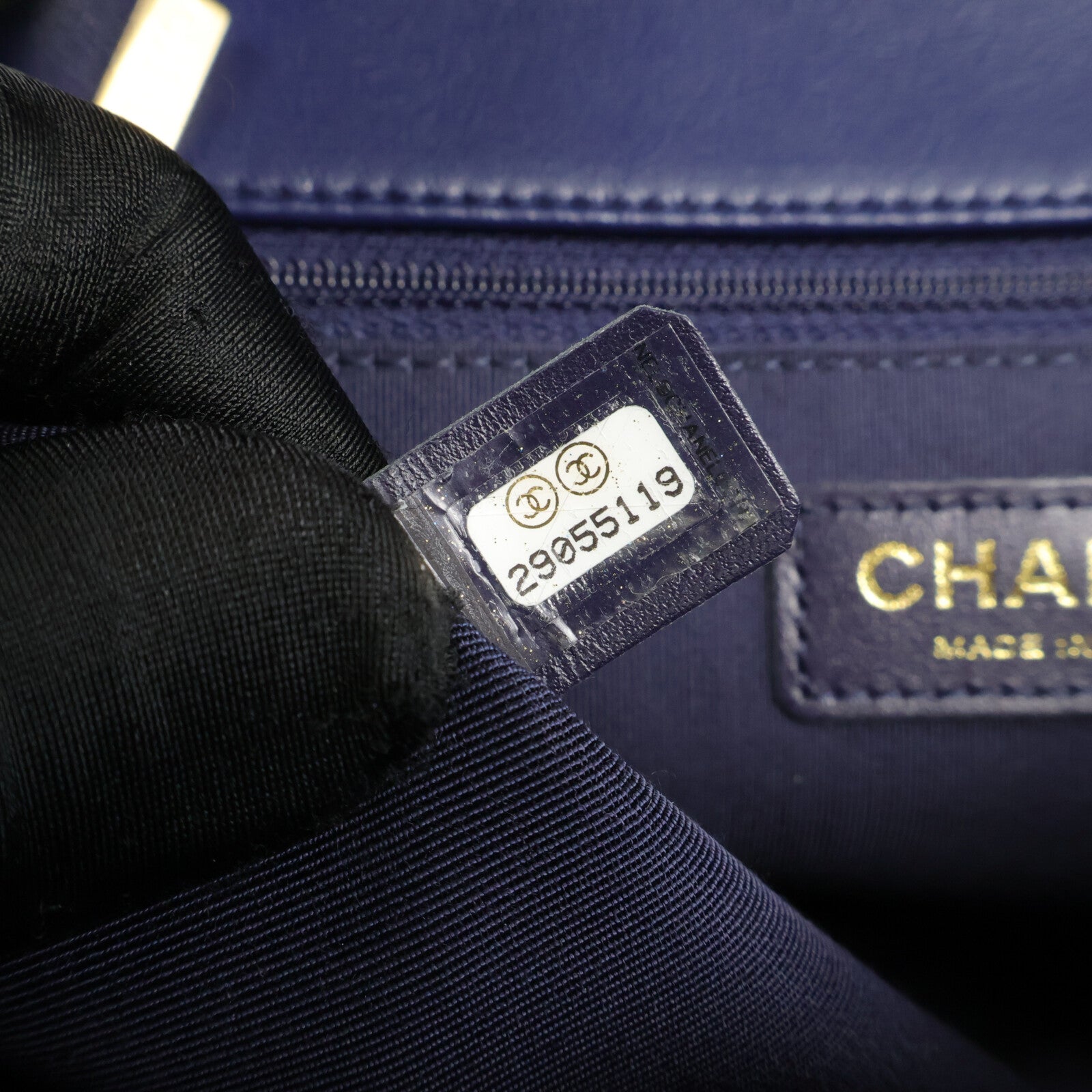 CHANEL 羊皮皮革Classic Flap With Handle手挽肩背兩用袋