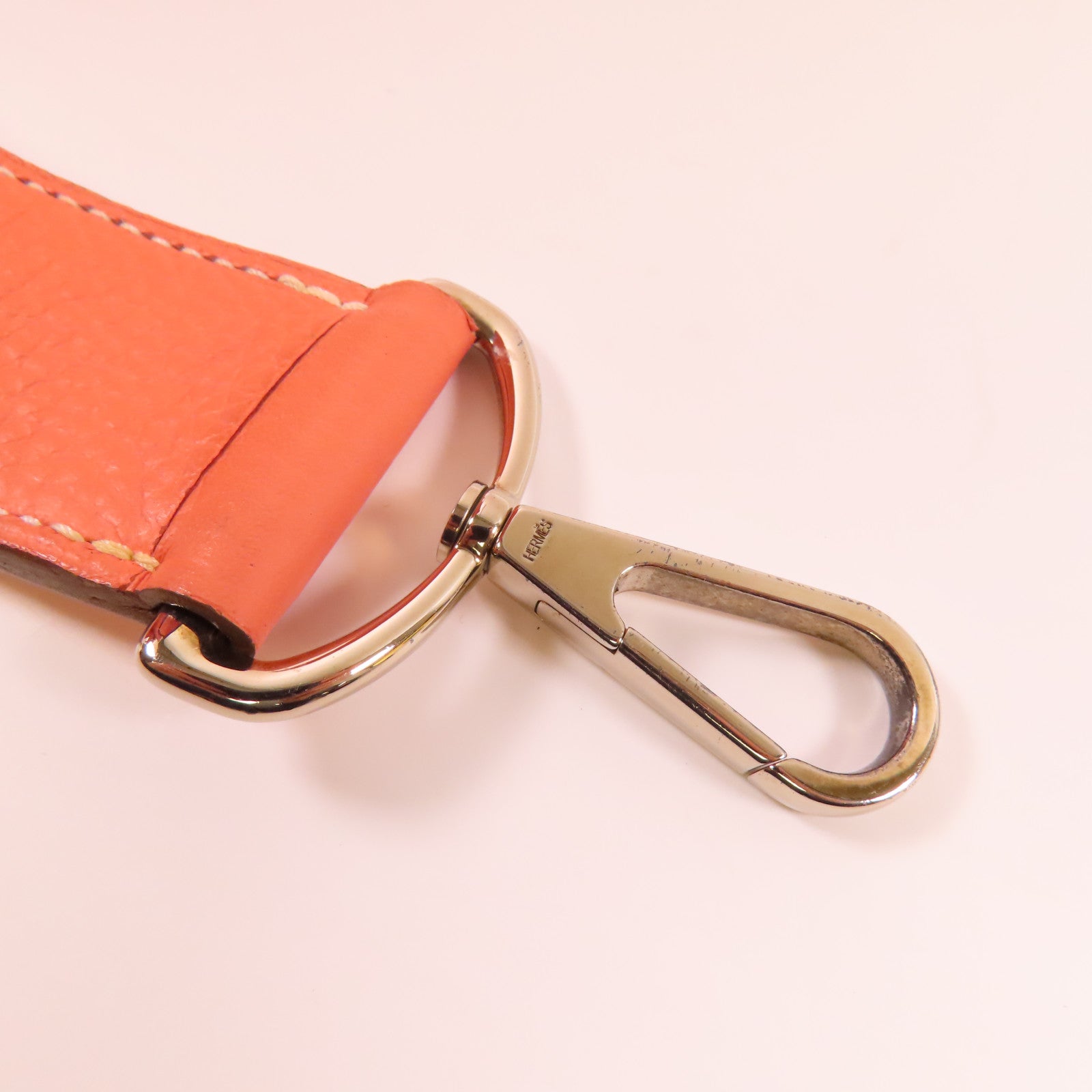 HERMES PHW Jypsiere 34 Shoulder Bag Clemence Leather Crevette/Pink