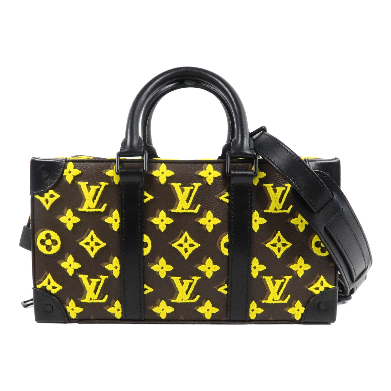 LOUIS VUITTON Monogram Tuffetage Trunk Speedy手挽肩背兩用袋