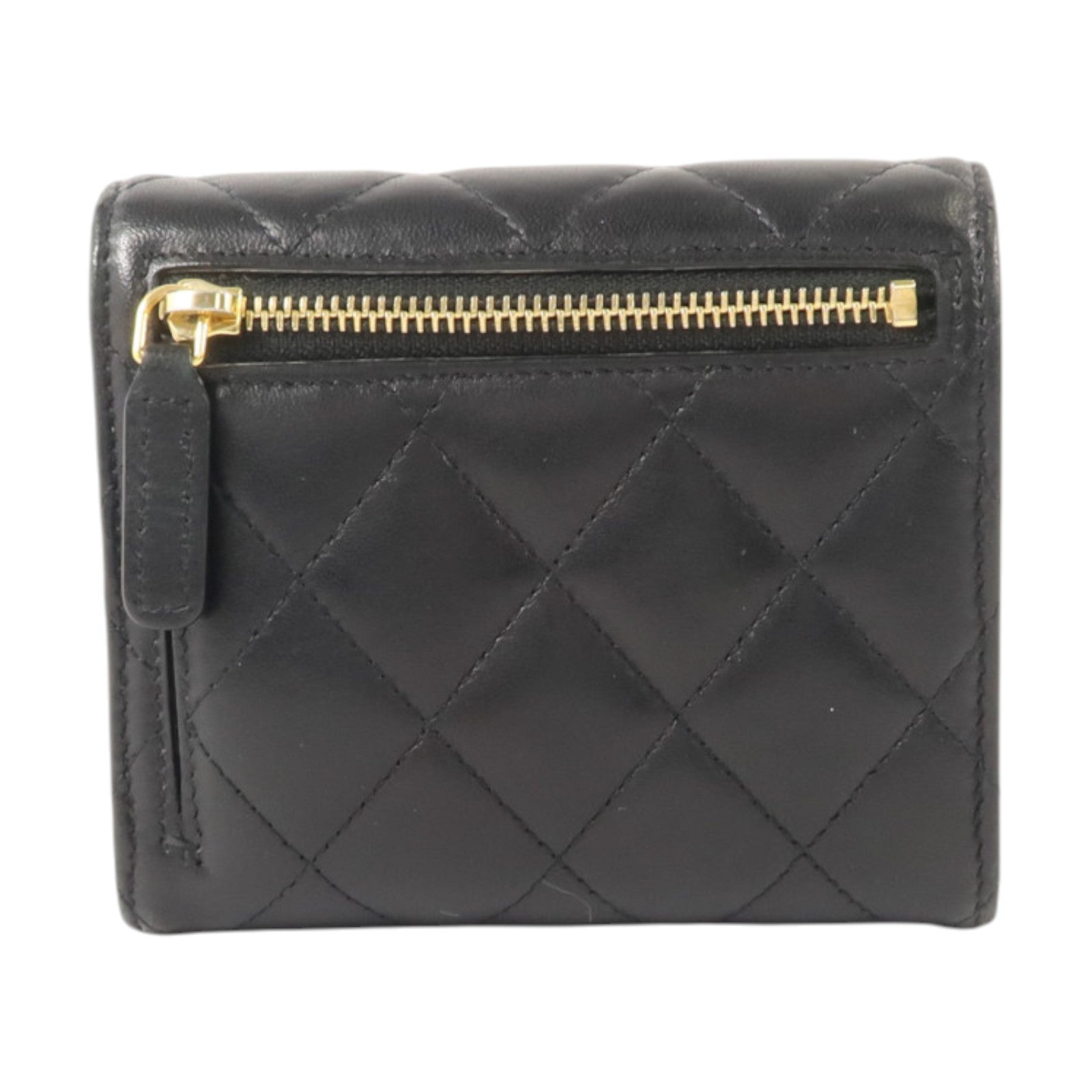 CHANEL 羊皮皮革Classic Small Flap Wallet金扣錢包