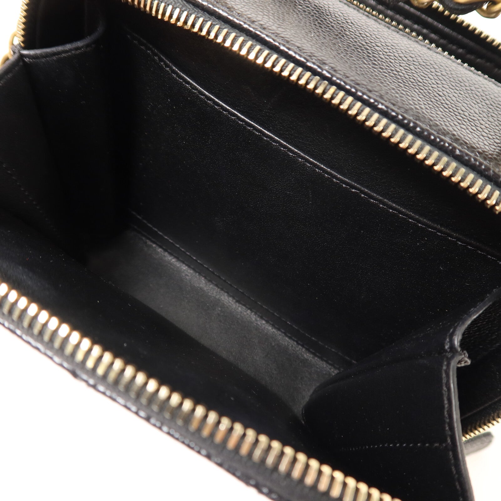 CHANEL 牛皮皮革Vanity Case鏈帶手挽肩背兩用袋