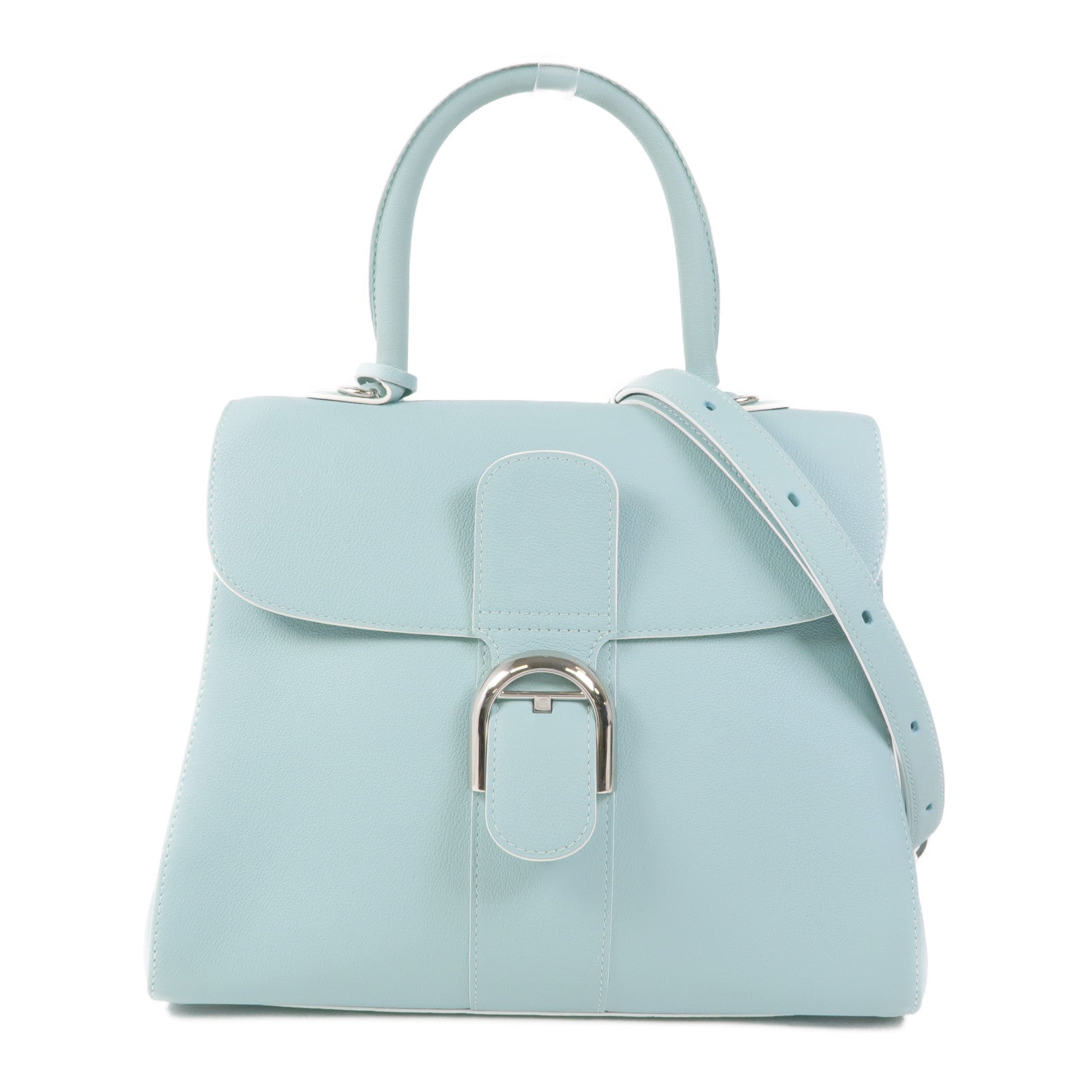 Delvaux 【激減優惠】牛皮皮革Brillant MM金扣手挽肩背兩用袋