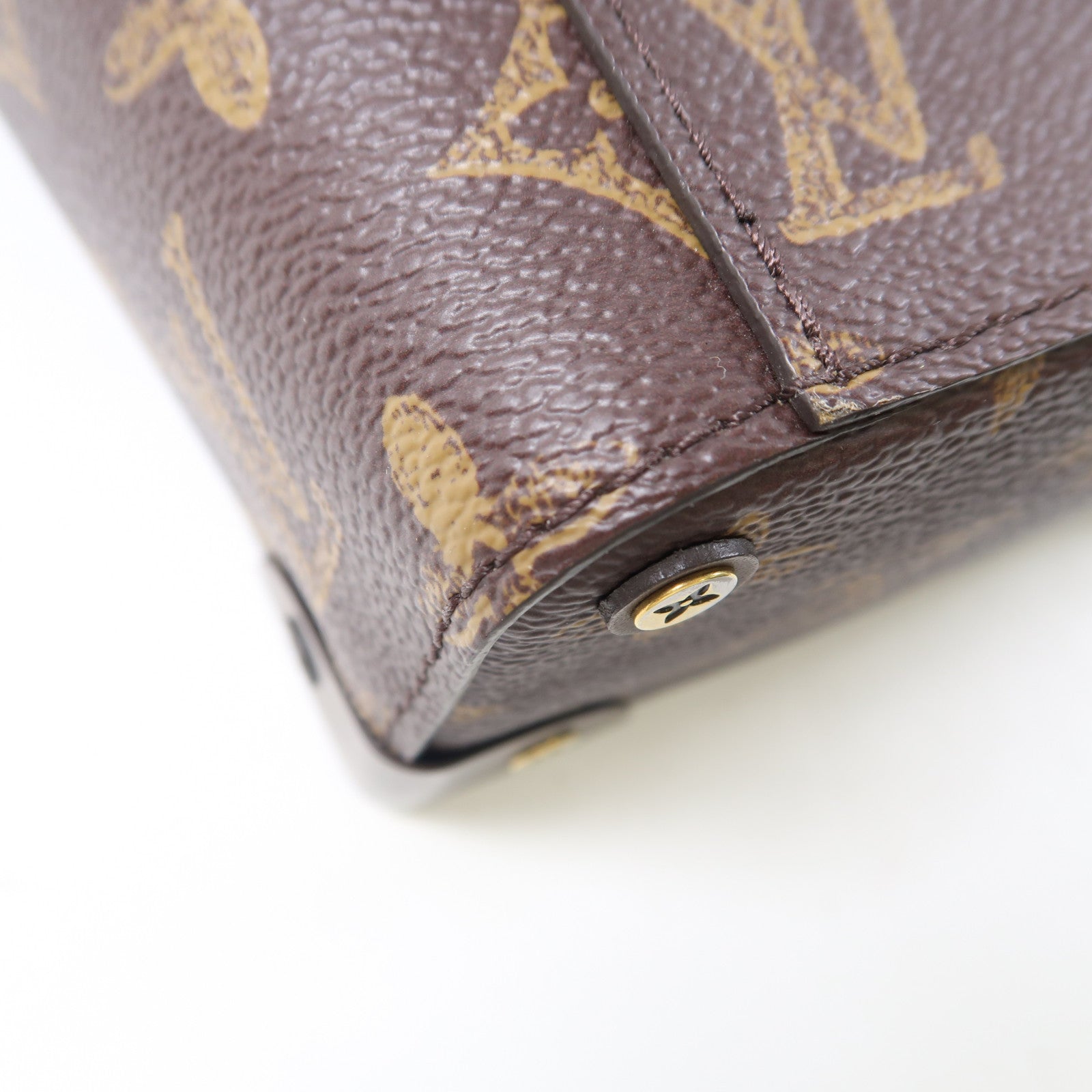 LOUIS VUITTON LV GHW Vertical Box Trunk 2 Way Bag M59664 Monogram Brown/Green