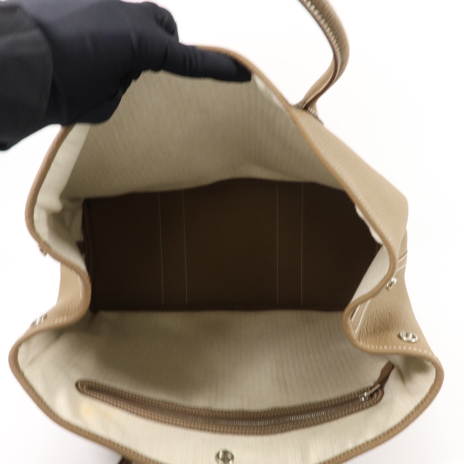 HERMES Negonda皮革Garden Party PM手挽袋Etoupe