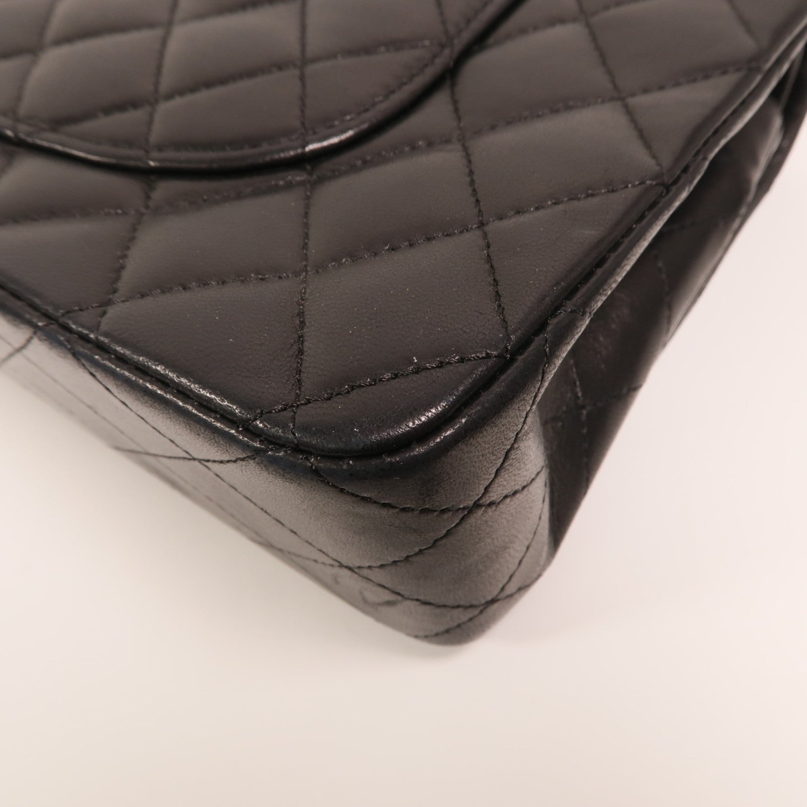 CHANEL 羊皮皮革Classic 25銀扣鏈帶肩背袋