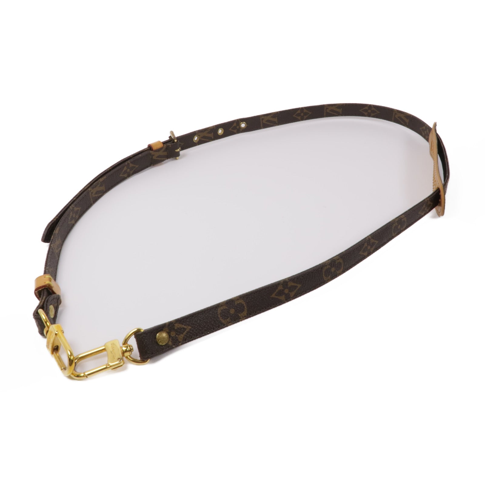 LOUIS VUITTON Monogram Strap金扣肩背帶