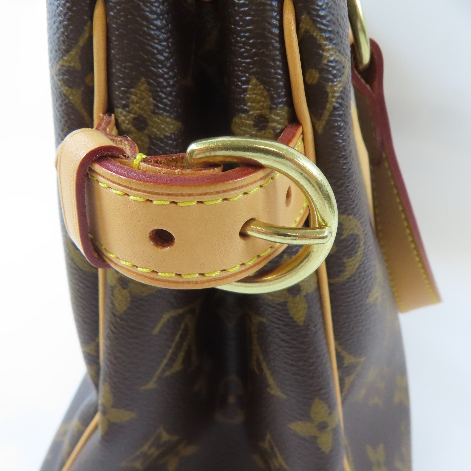LOUIS VUITTON Monogram Batignolle金扣手挽袋啡色