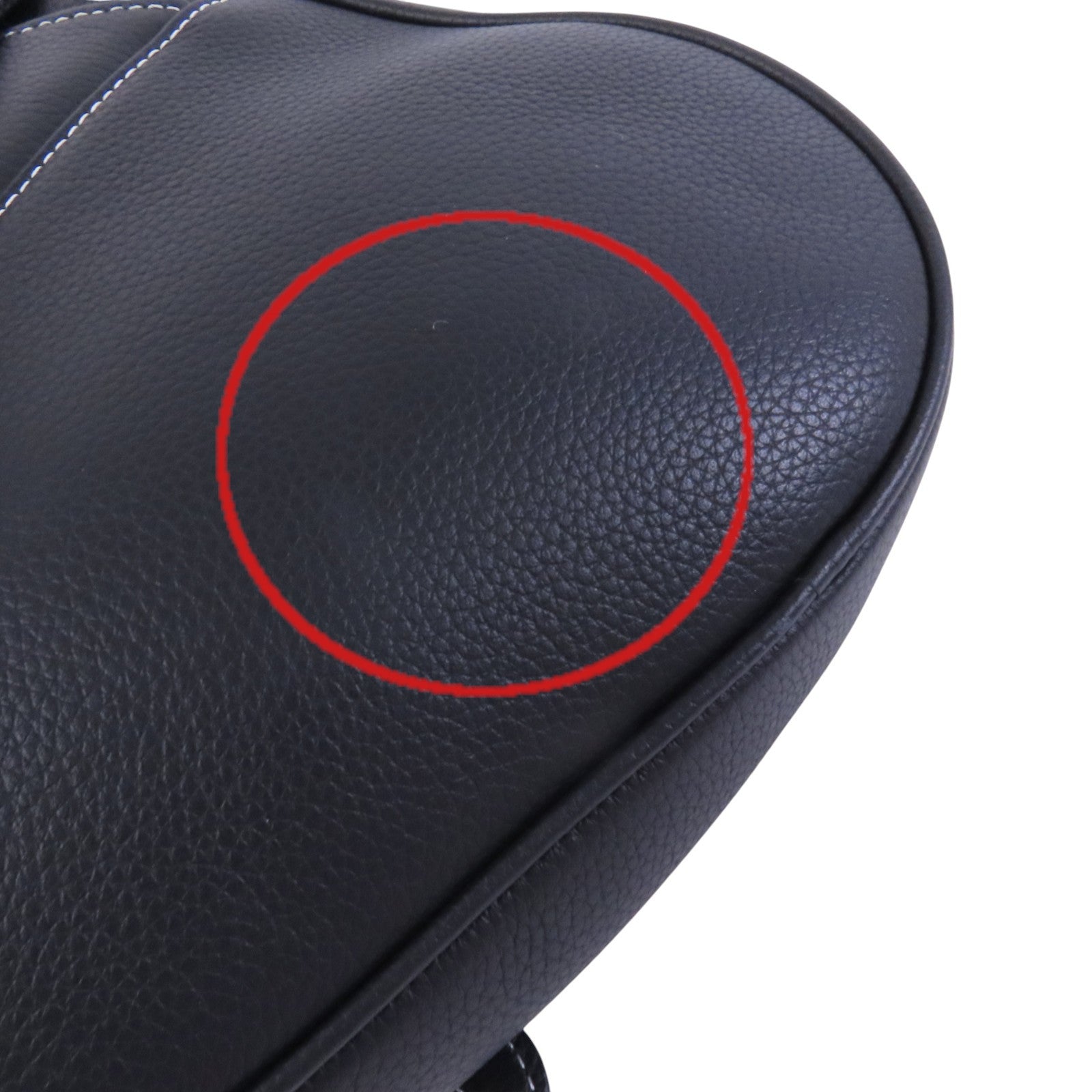 Dior 牛皮皮革Saddle Bag銀扣肩背袋