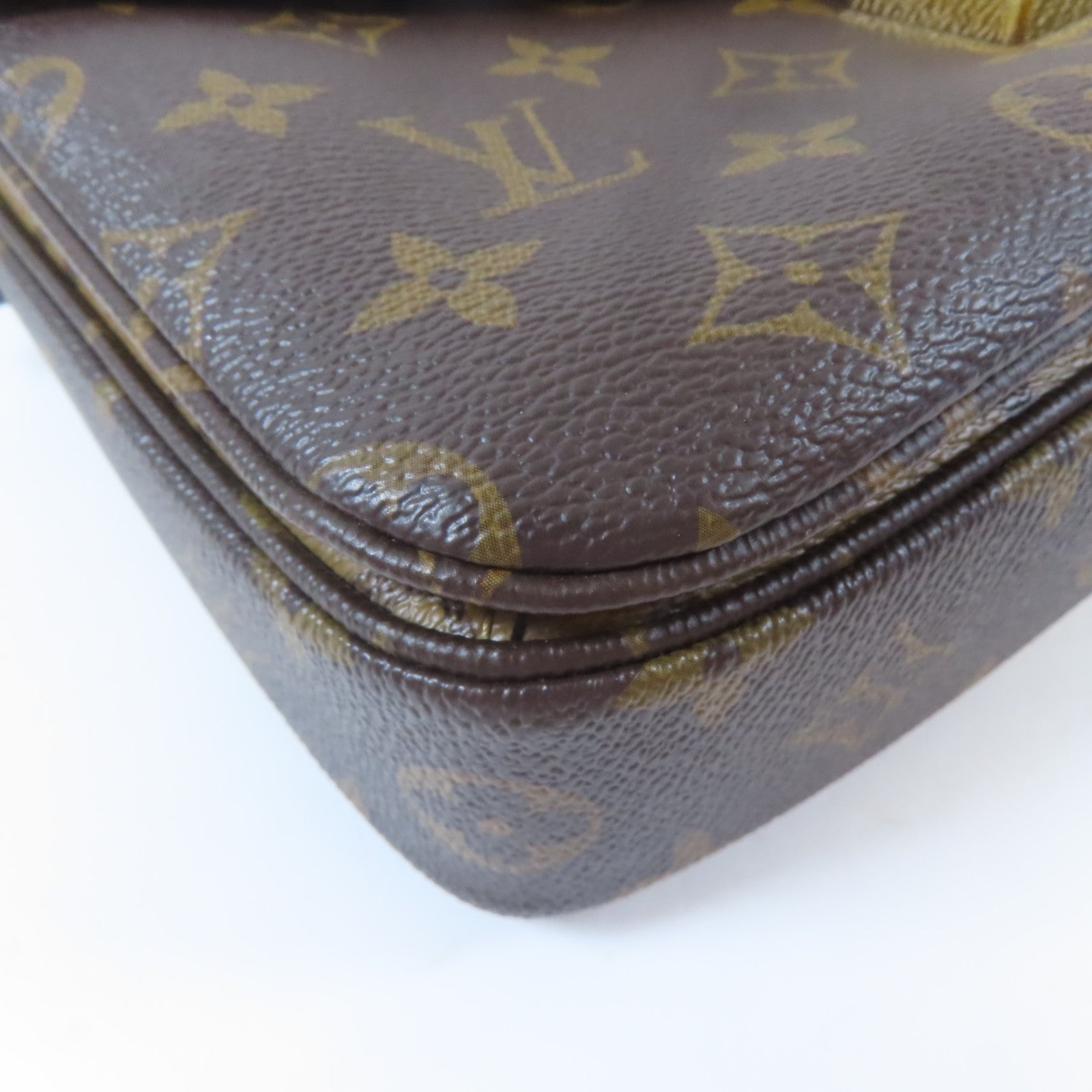 LOUIS VUITTON Monogram Reverse Pochette Métis金扣手挽肩背兩用袋啡色