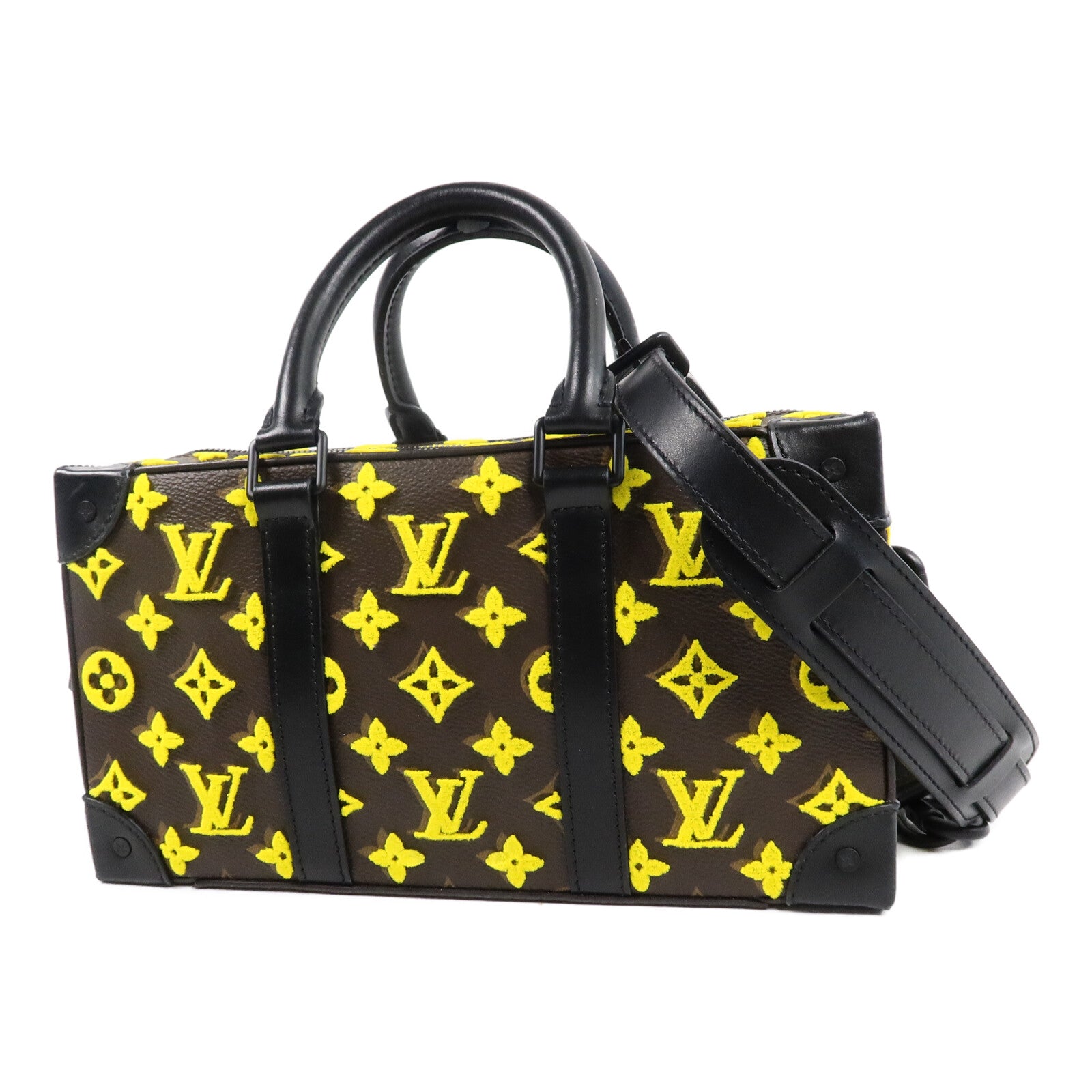 LOUIS VUITTON Monogram Tuffetage Trunk Speedy手挽肩背兩用袋