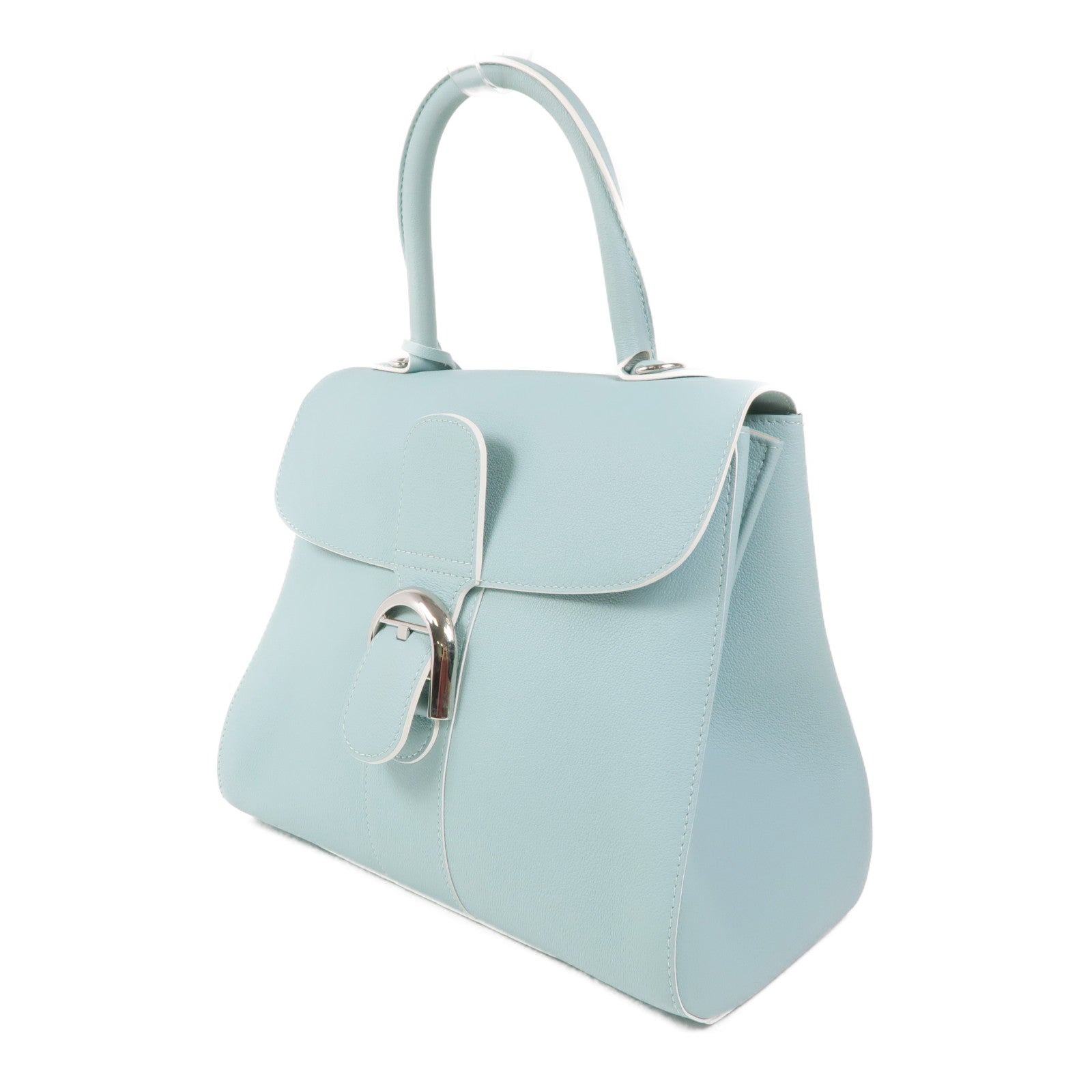 Delvaux 牛皮皮革Brillant MM金扣手挽肩背兩用袋