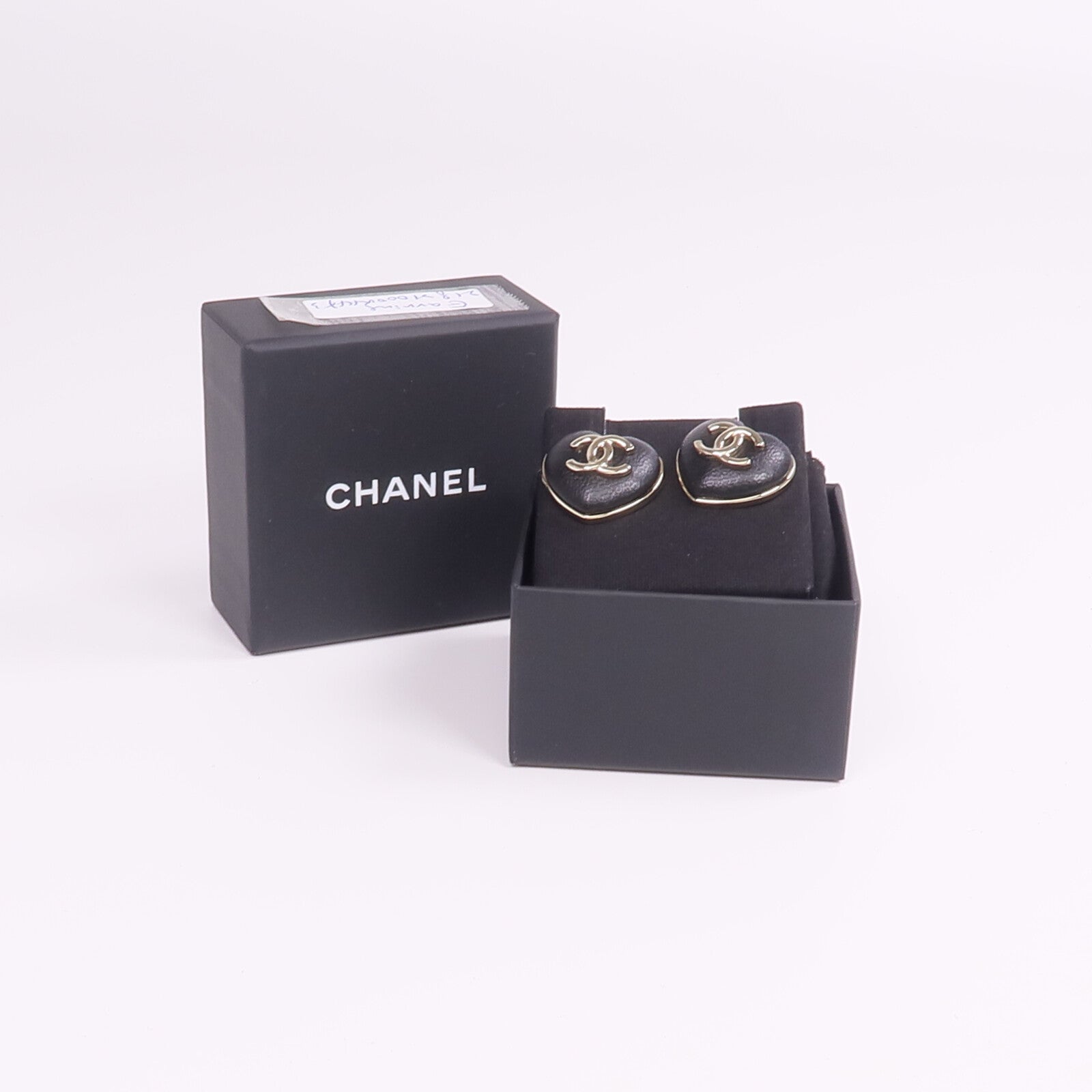 CHANEL 金屬/皮革Earrings金扣耳環
