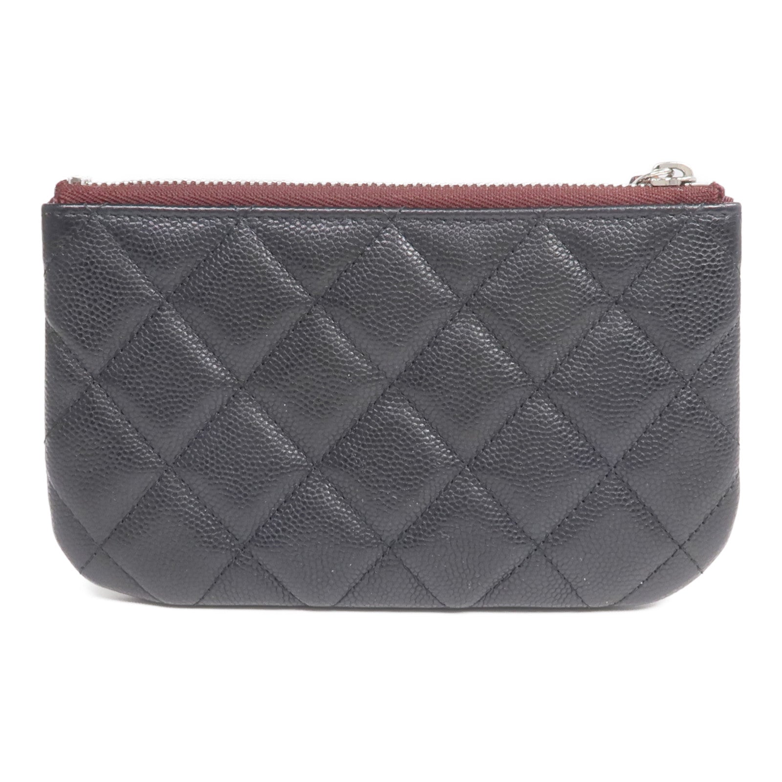 CHANEL 羊皮皮革Classic Small Zipped Pouch銀扣手拿包