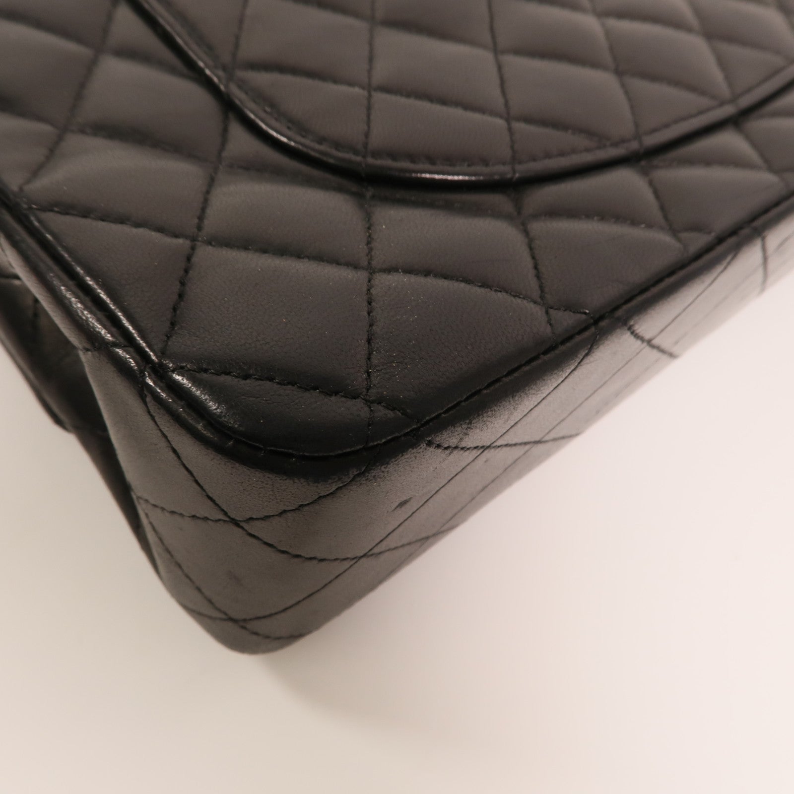 CHANEL 羊皮皮革Classic 25銀扣鏈帶肩背袋